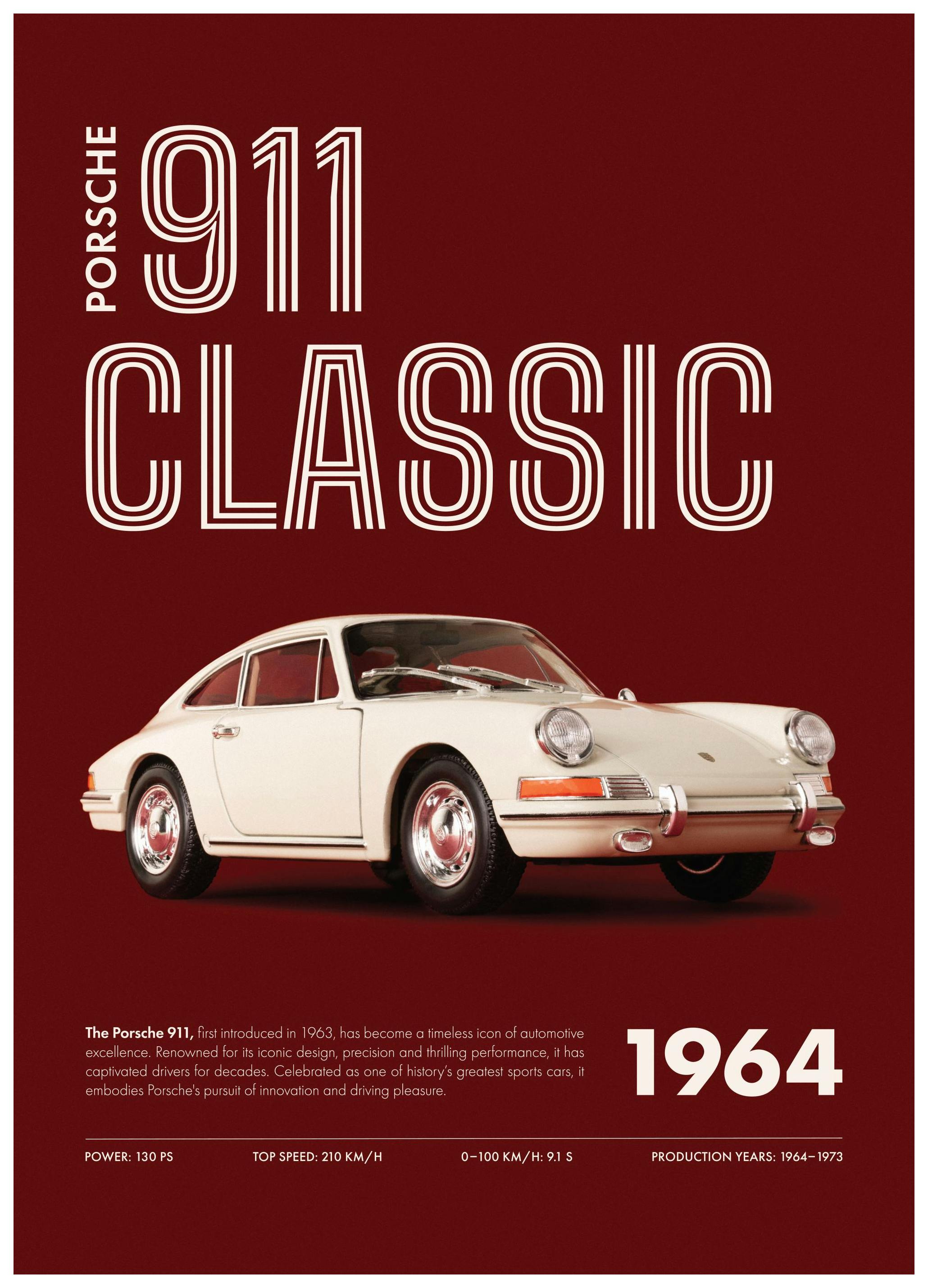 911 Classic Red Poster (30x40 cm)- Tipografia