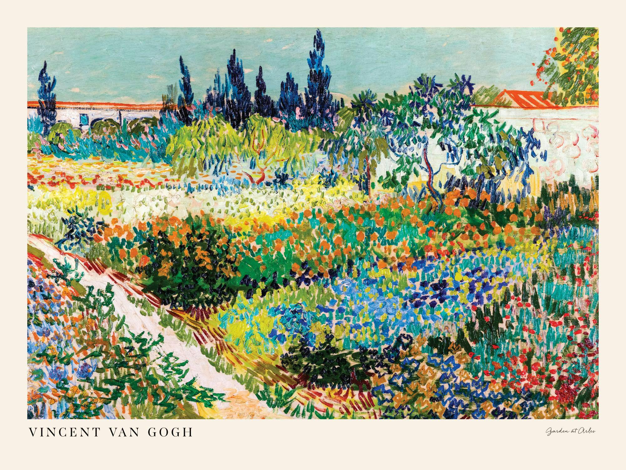 Van Gogh Garden at Arles Landscape Print - Main Image