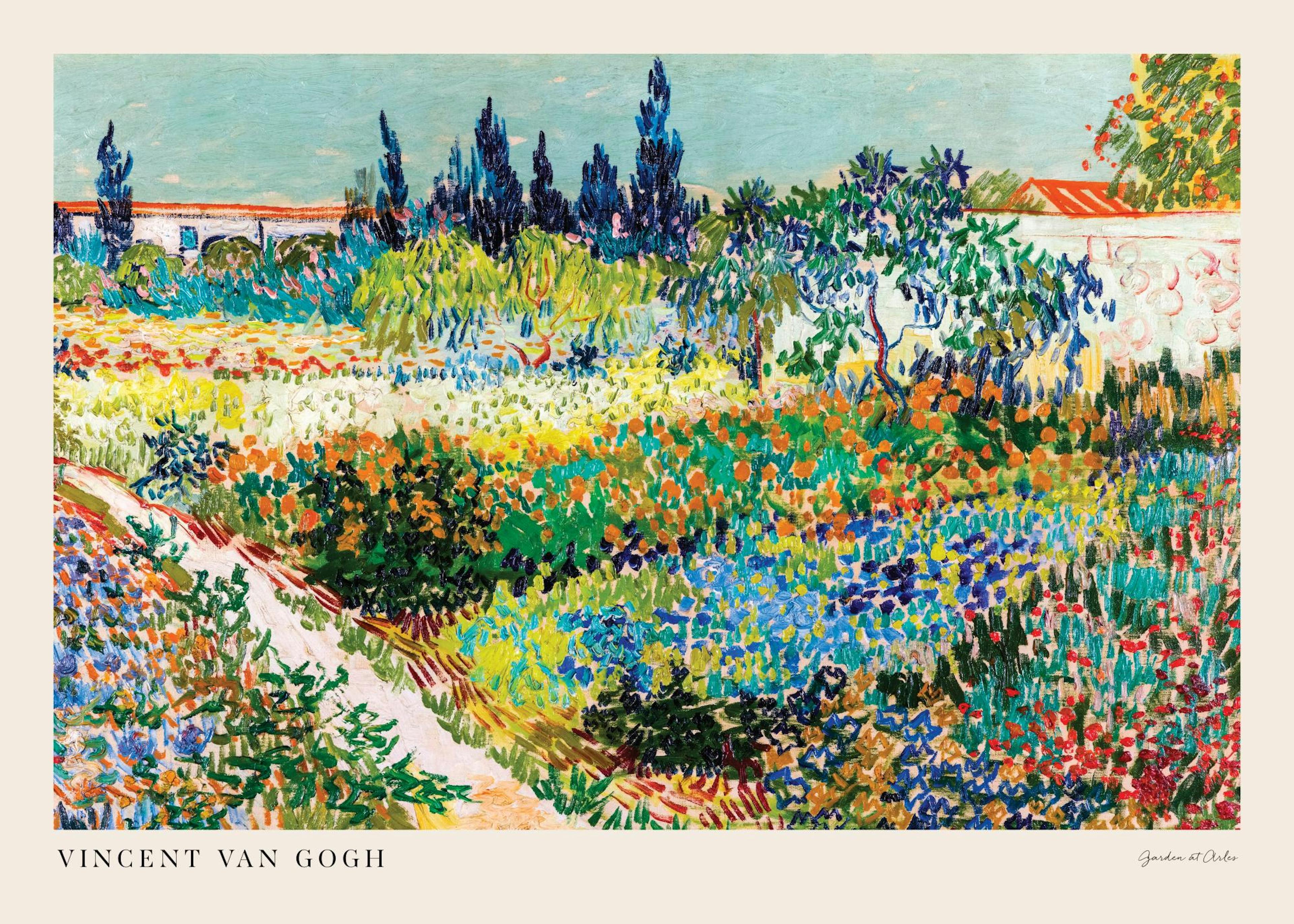 Van Gogh - Garden at Arles Landscape Plakat 0