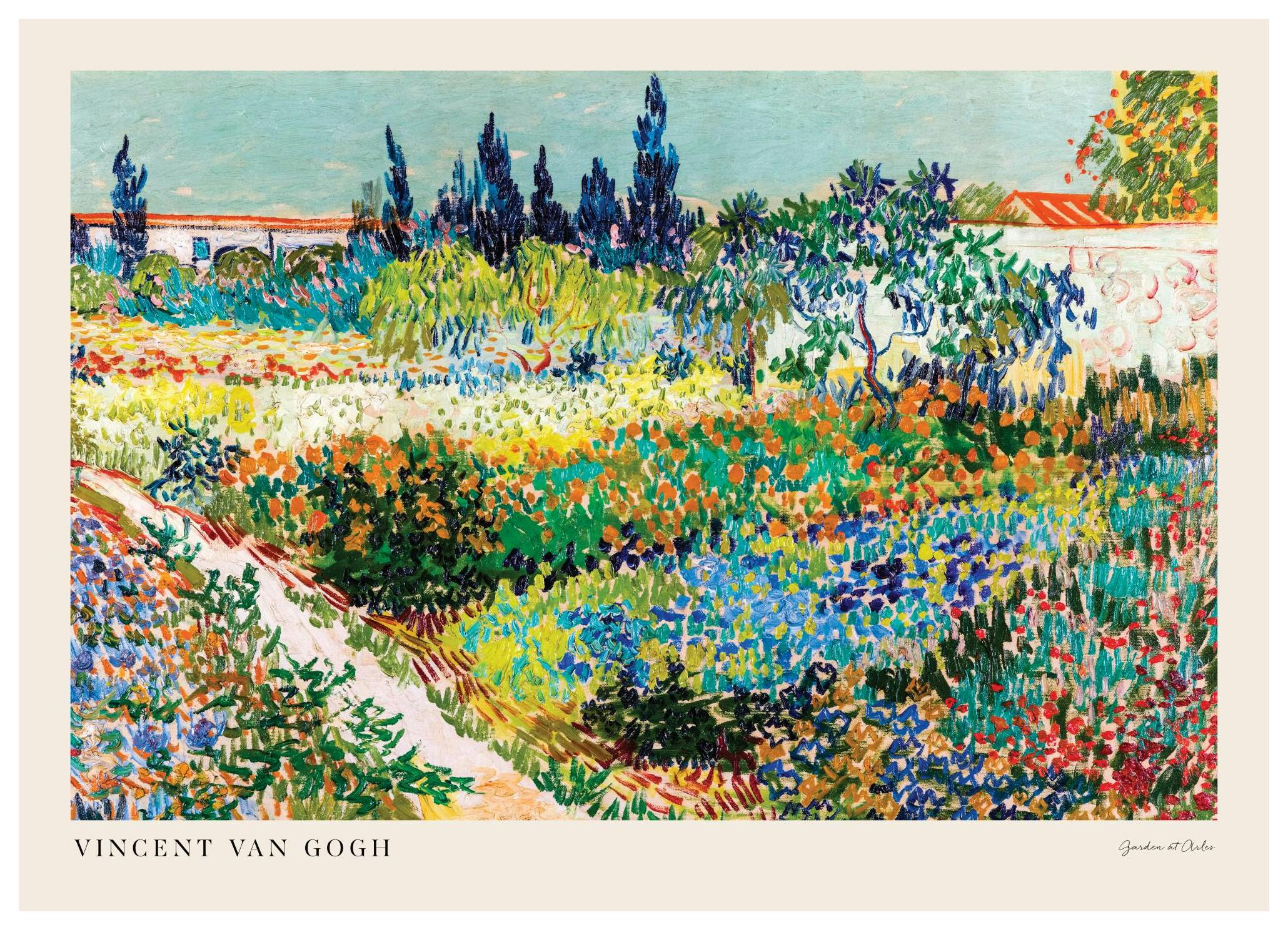 Van Gogh - Garden at Arles Landscape Poster (30x40 cm)