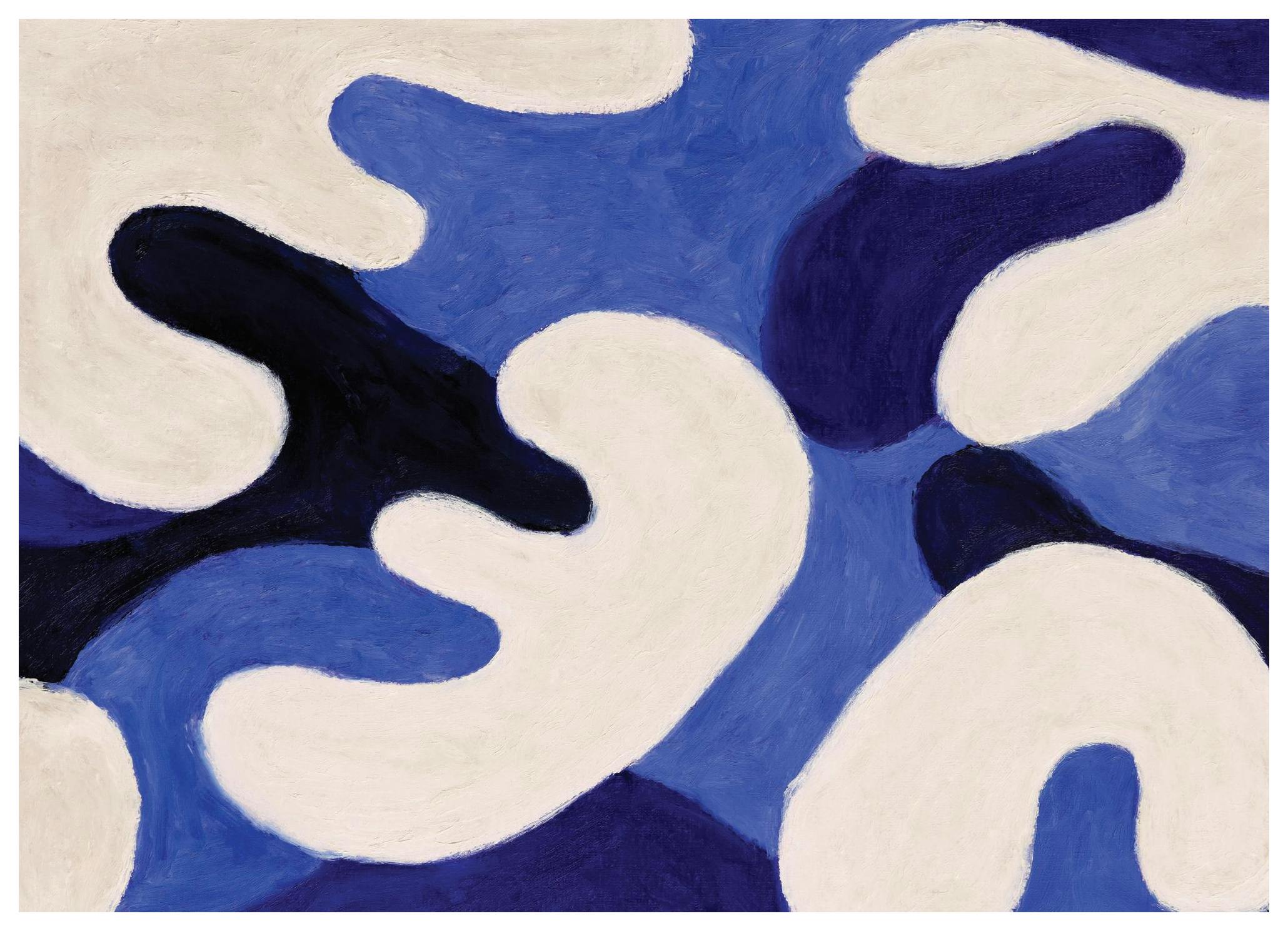 Prints - Blue Abstract Print (50x70 cm) - Abstract art prints