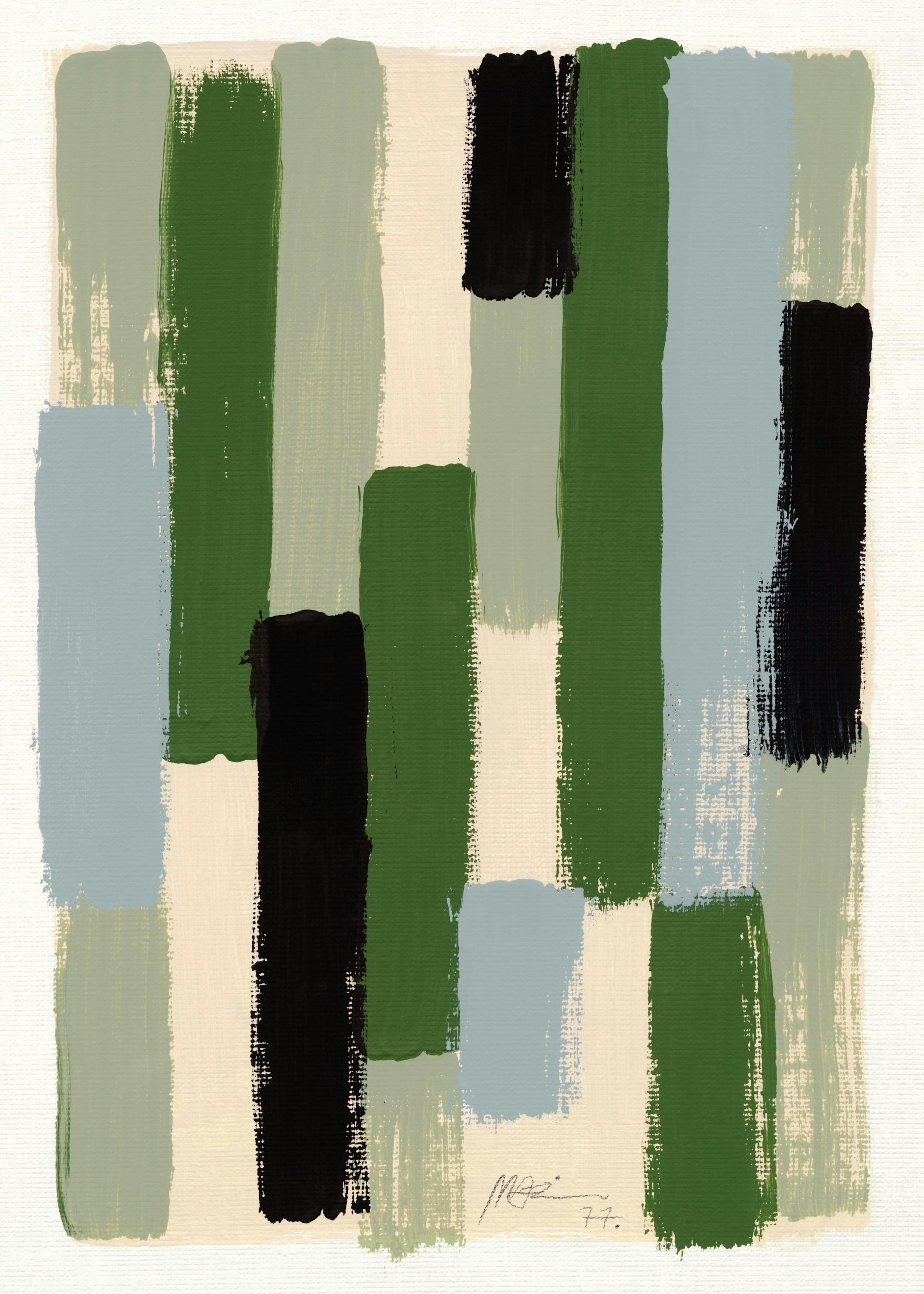 Green Brush Strokes Plakat 0