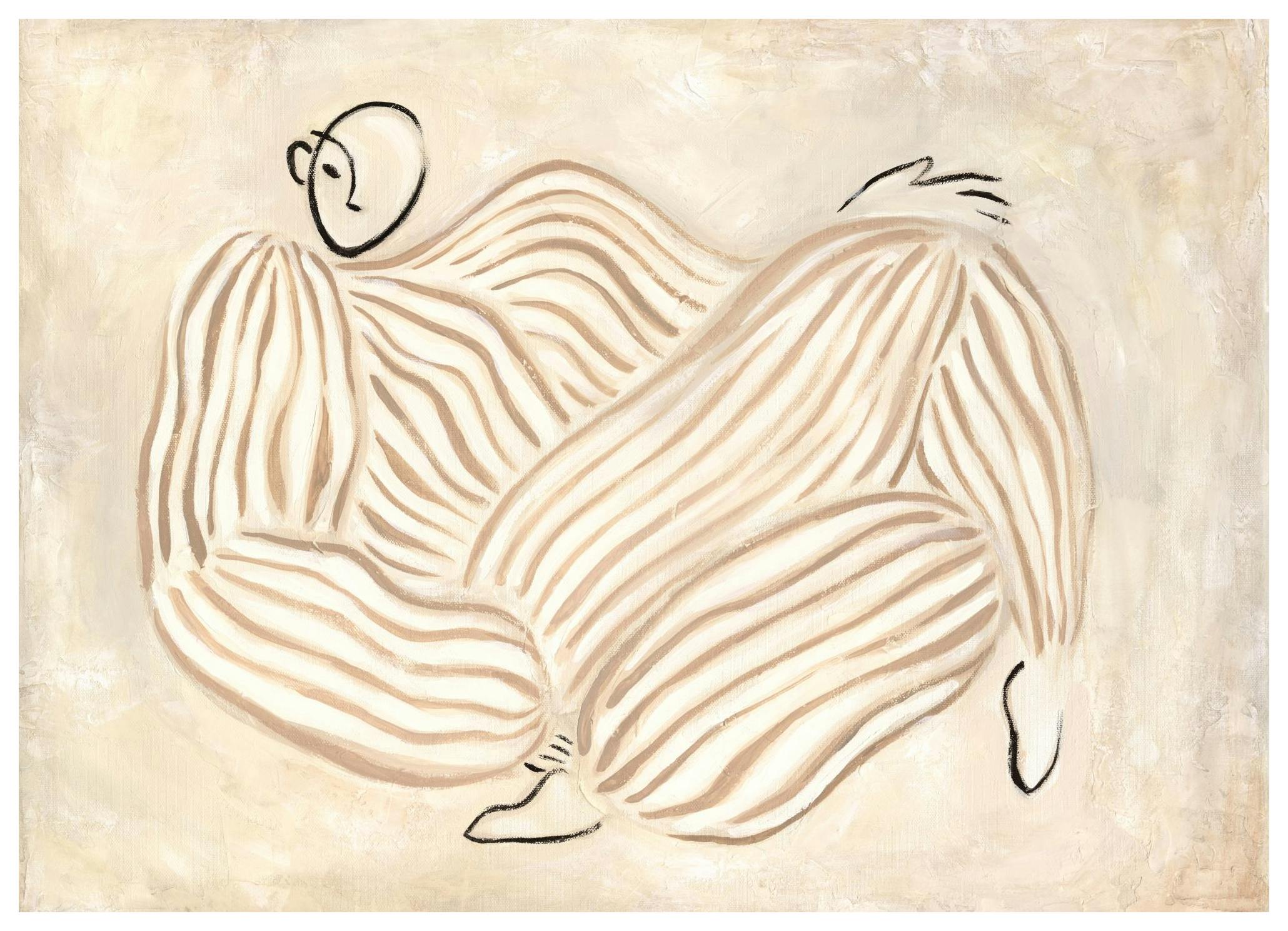 Figure in Beige Print (30x40 cm)