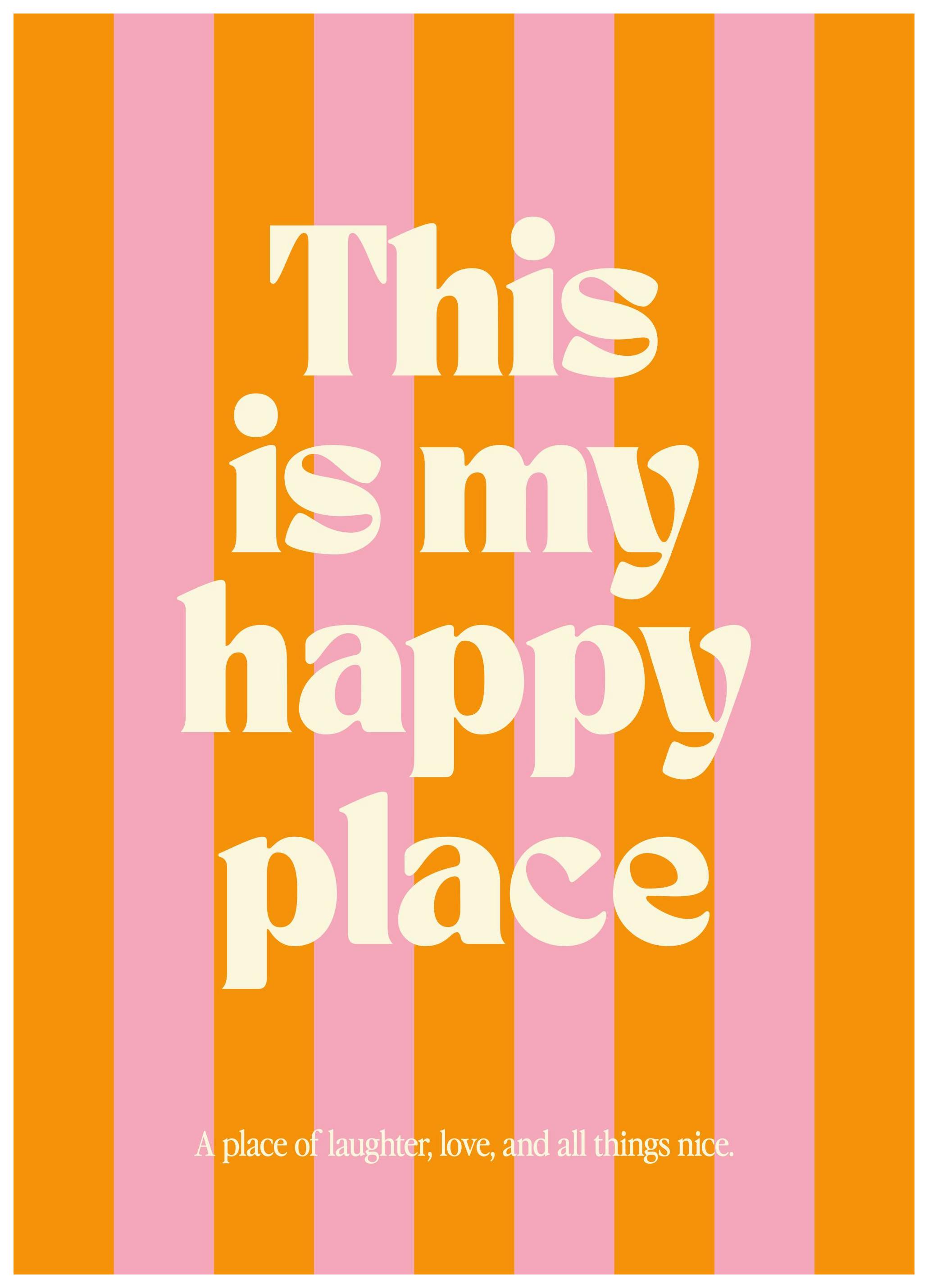 Happy Place Poster (21x30 cm) - Posters met tekst