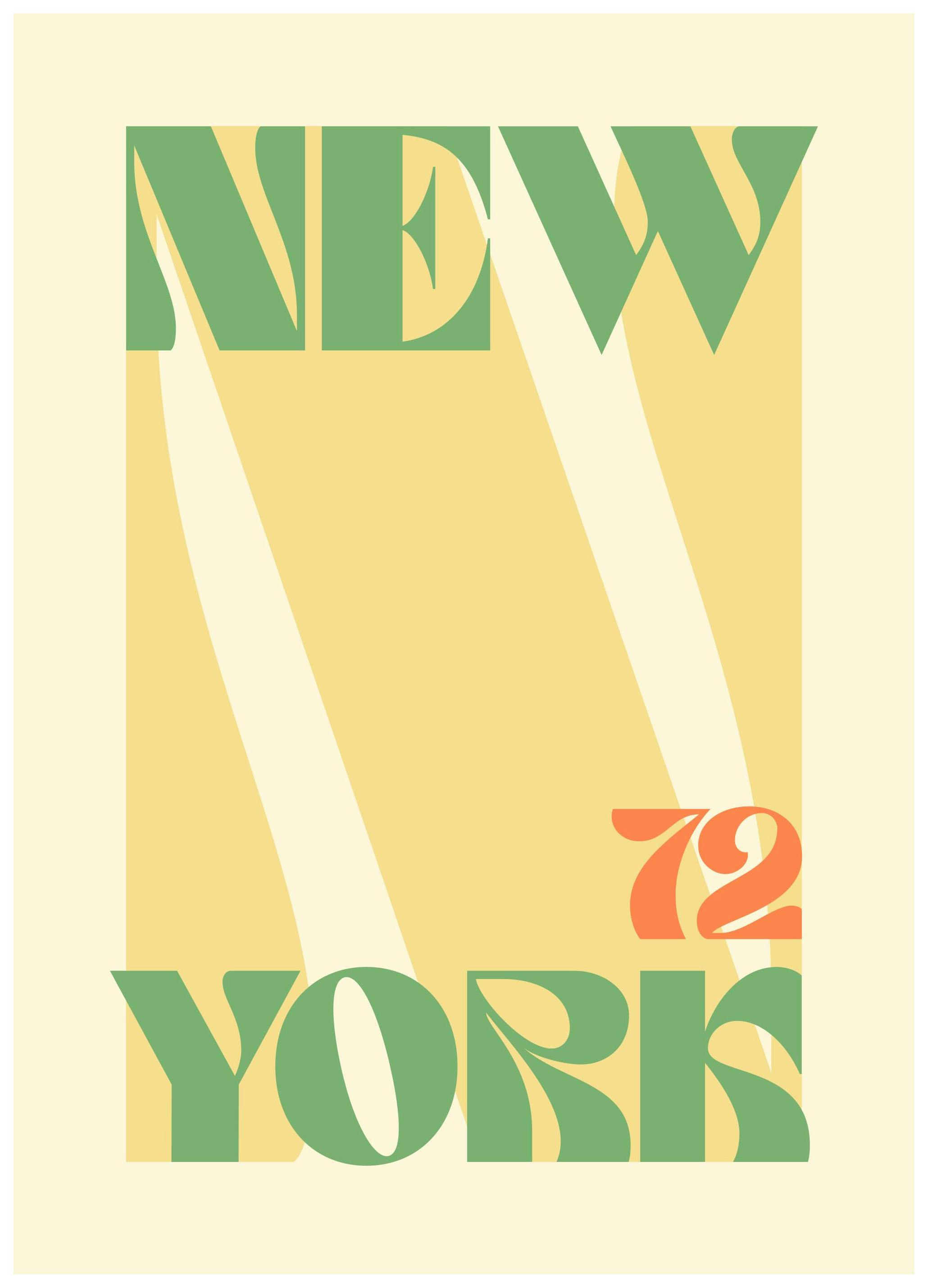 New York Graphic Poster (30x40 cm)- Tipografia