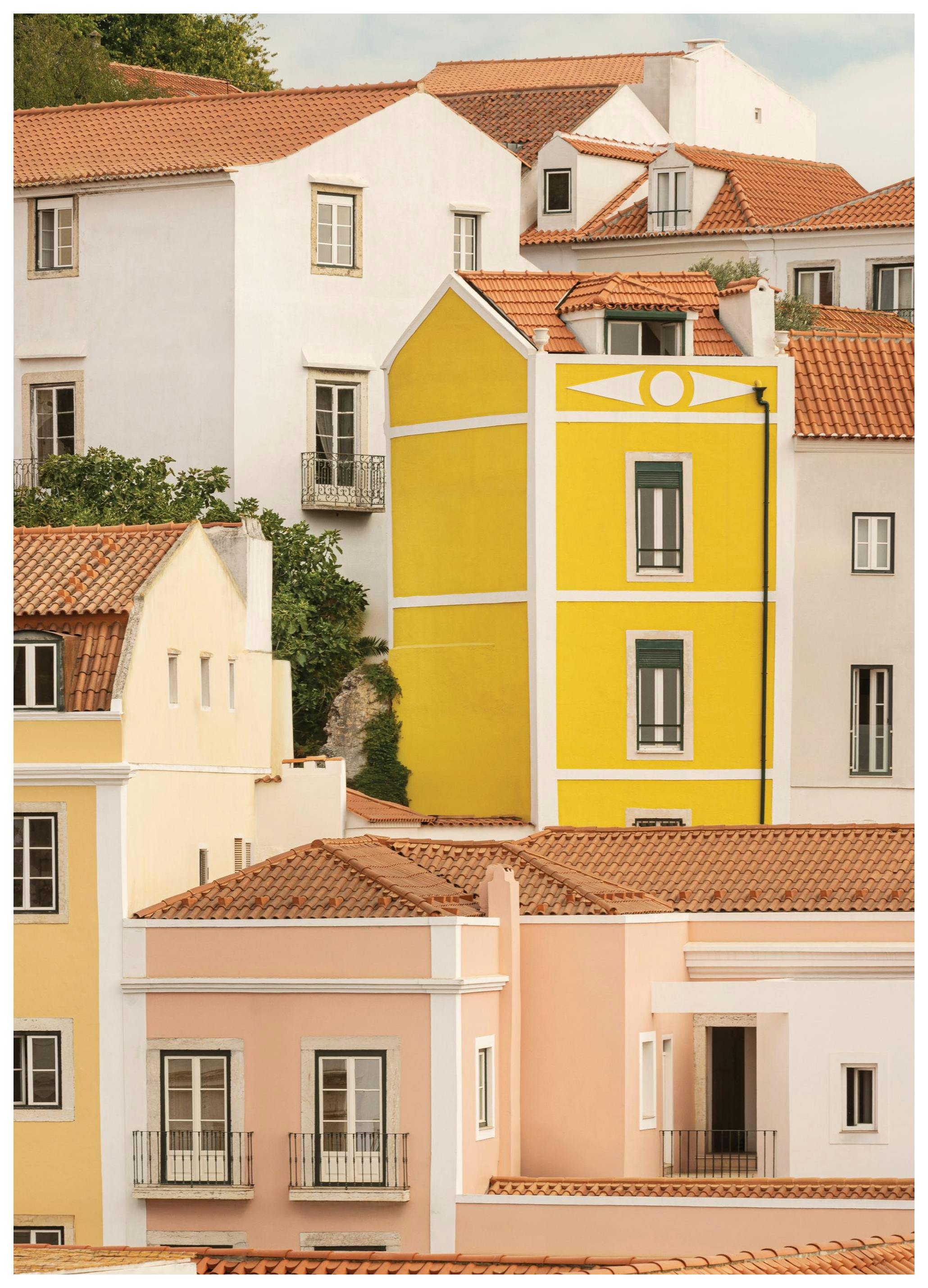 Pastel Facades Poster (30x40 cm) - Architectuur