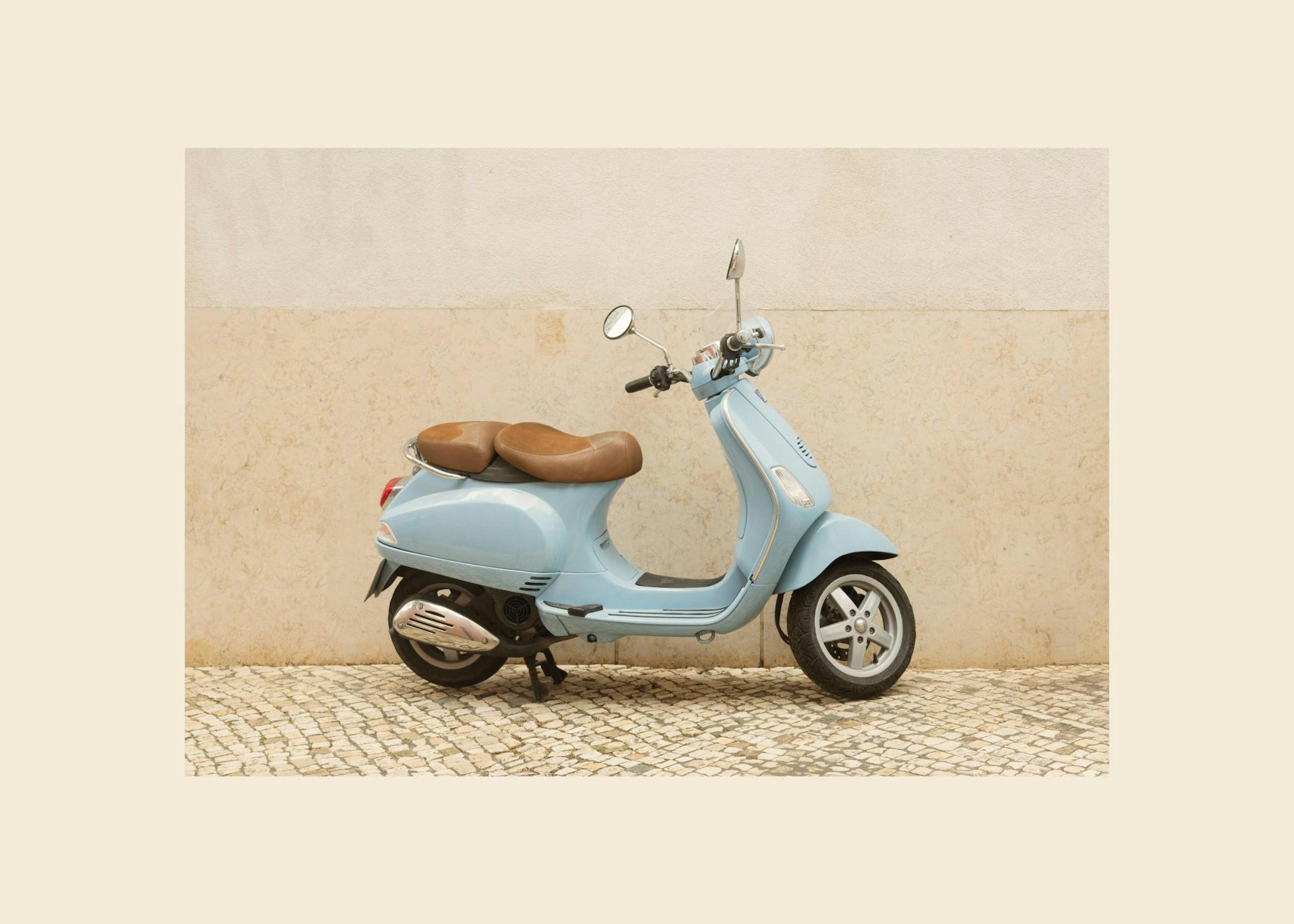 Blue Vespa Print 0
