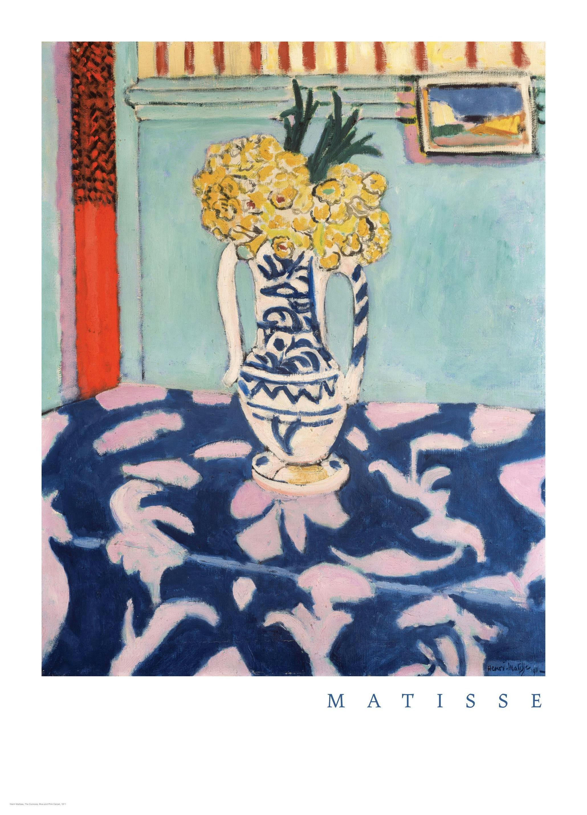 Matisse - The Cuckoos, Blue and Pink Carpet Affiche (30x40 cm) - Matisse affiche