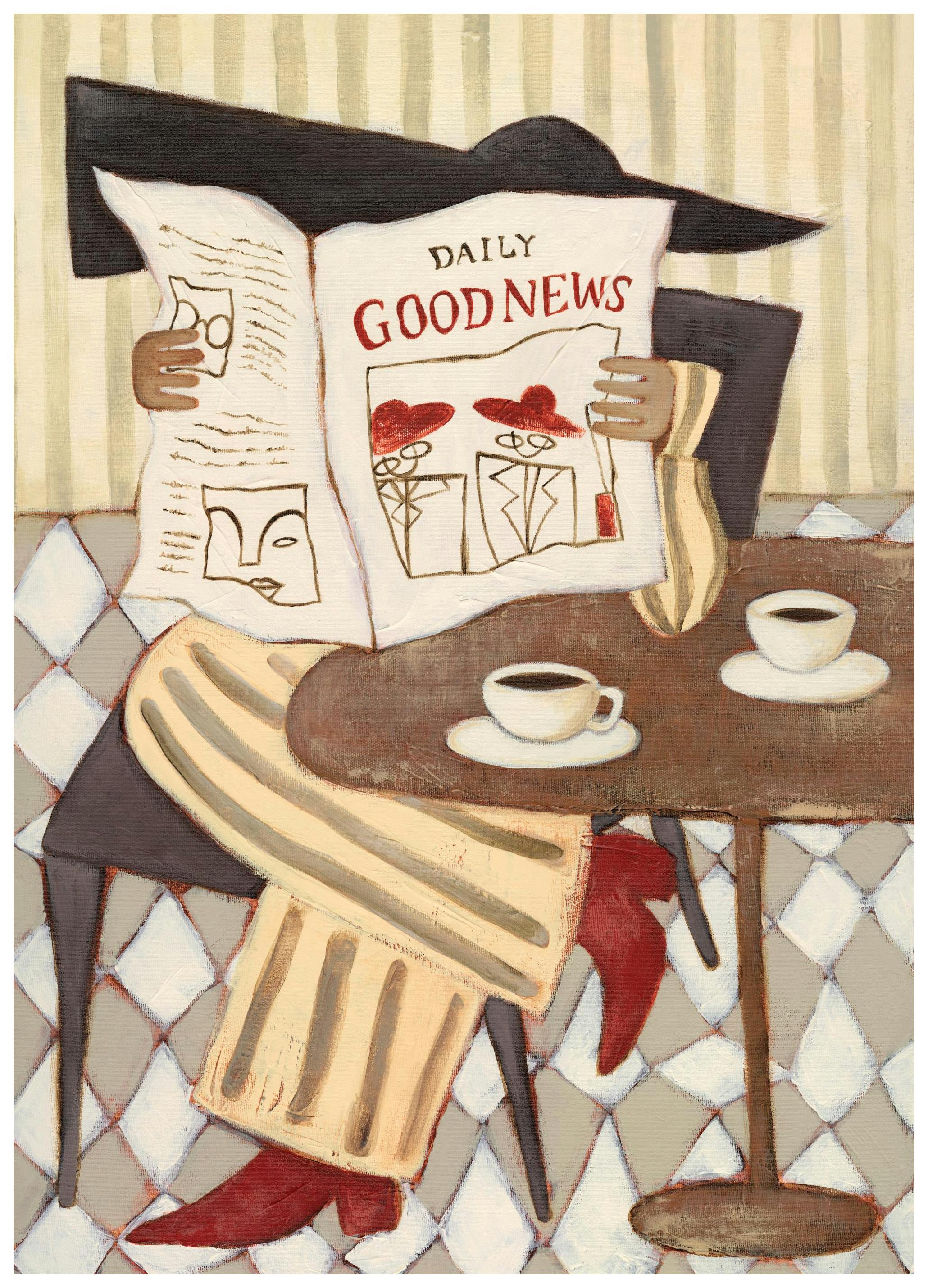 The Good News Café Poster (50x70 cm)- Pinturas