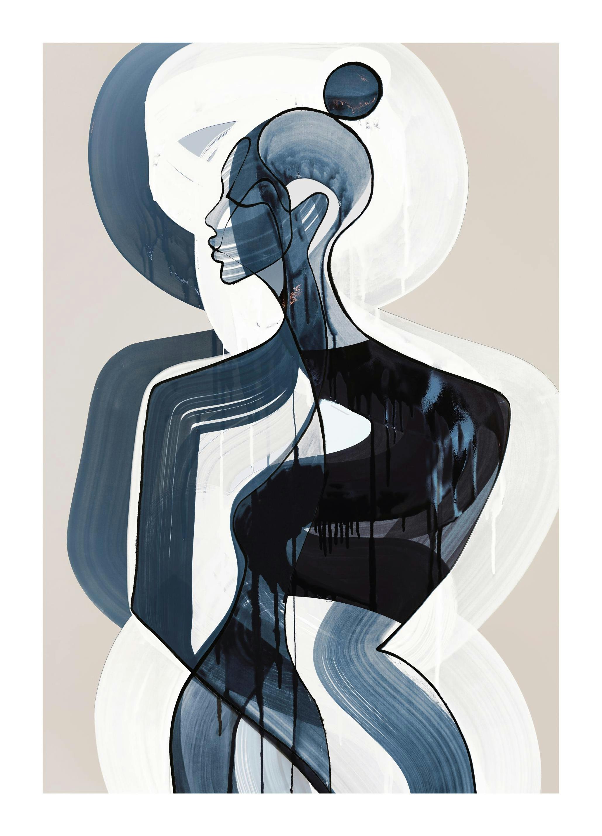 Peytil - Blau Serenity Print (50x70 cm)