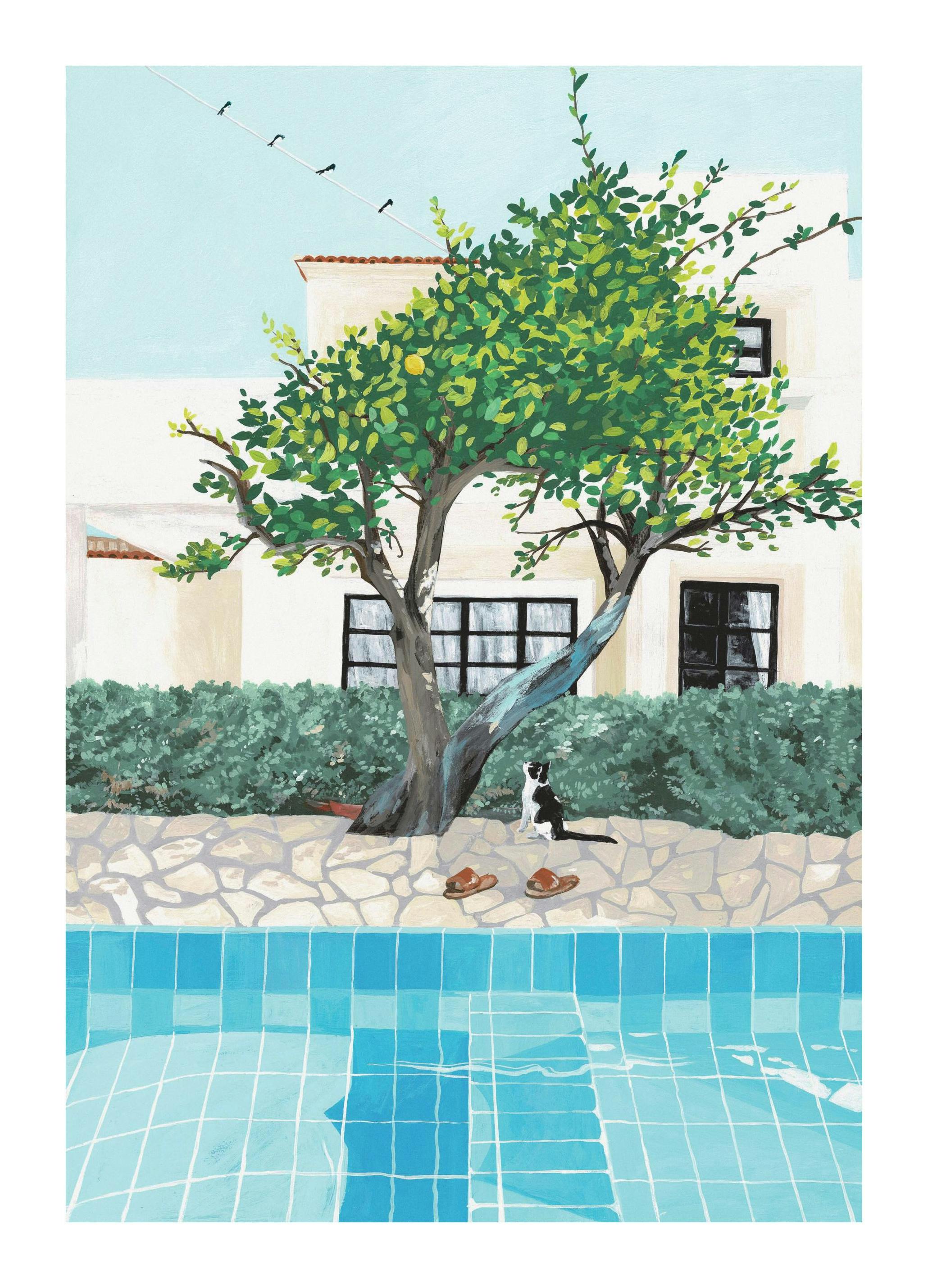 Jaron Su - Zone out Pool Affiche (30x40 cm) - Jaron Su