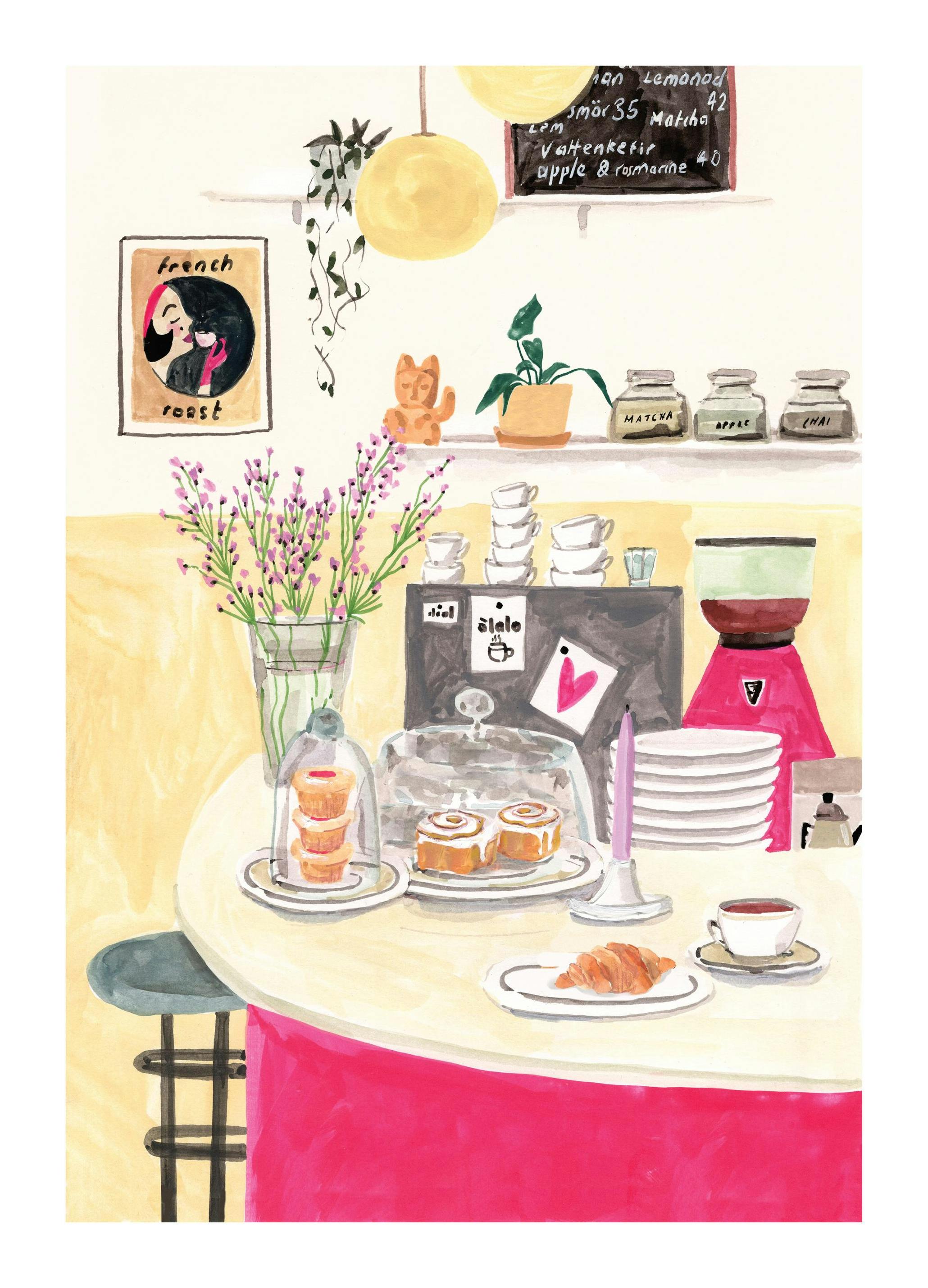 Laura Page - Swedish Café Poster (50x70 cm)- Laura Page