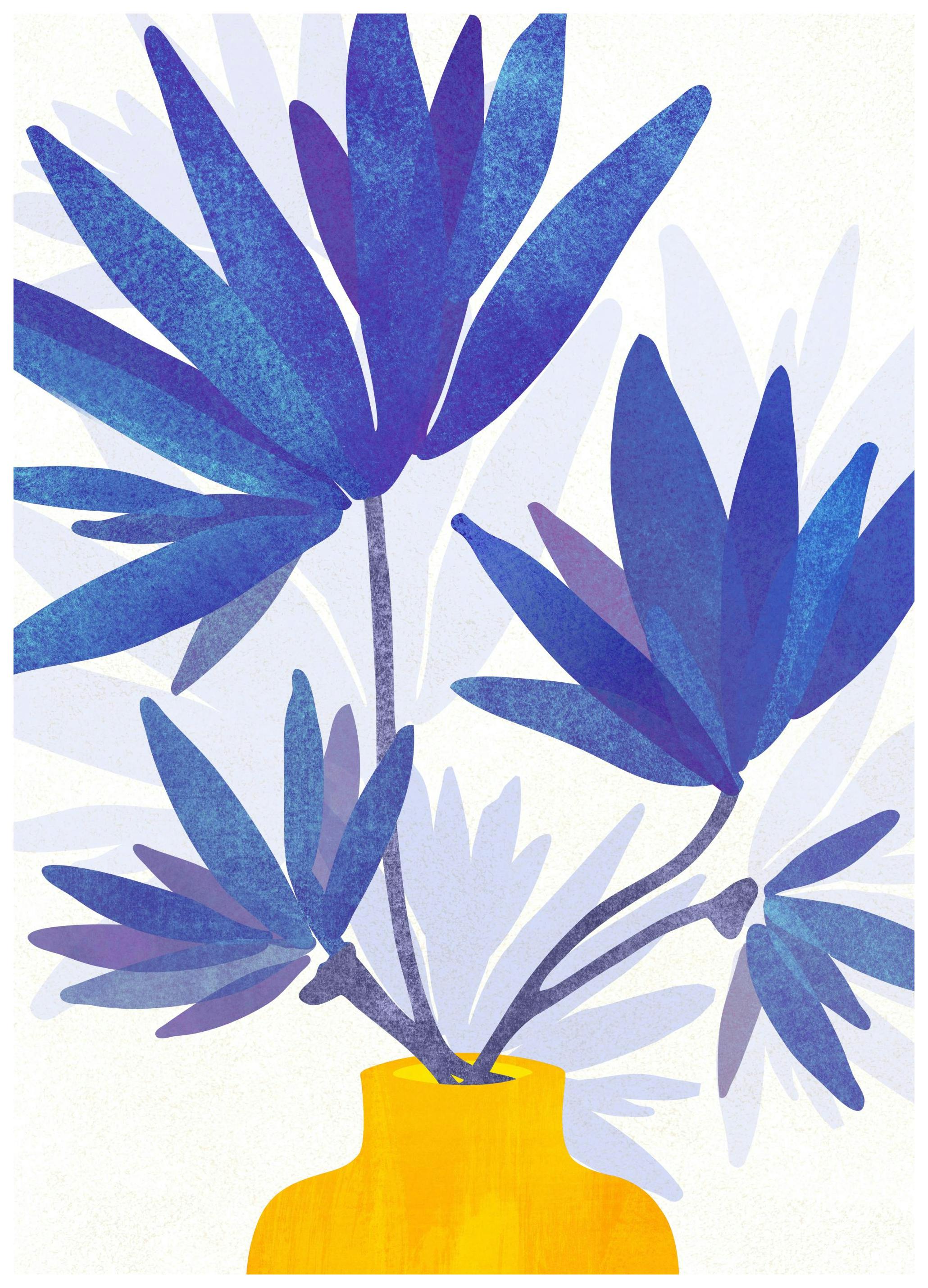 Kristian Gallagher - Indigo Blooms Poster (21x30 cm)
