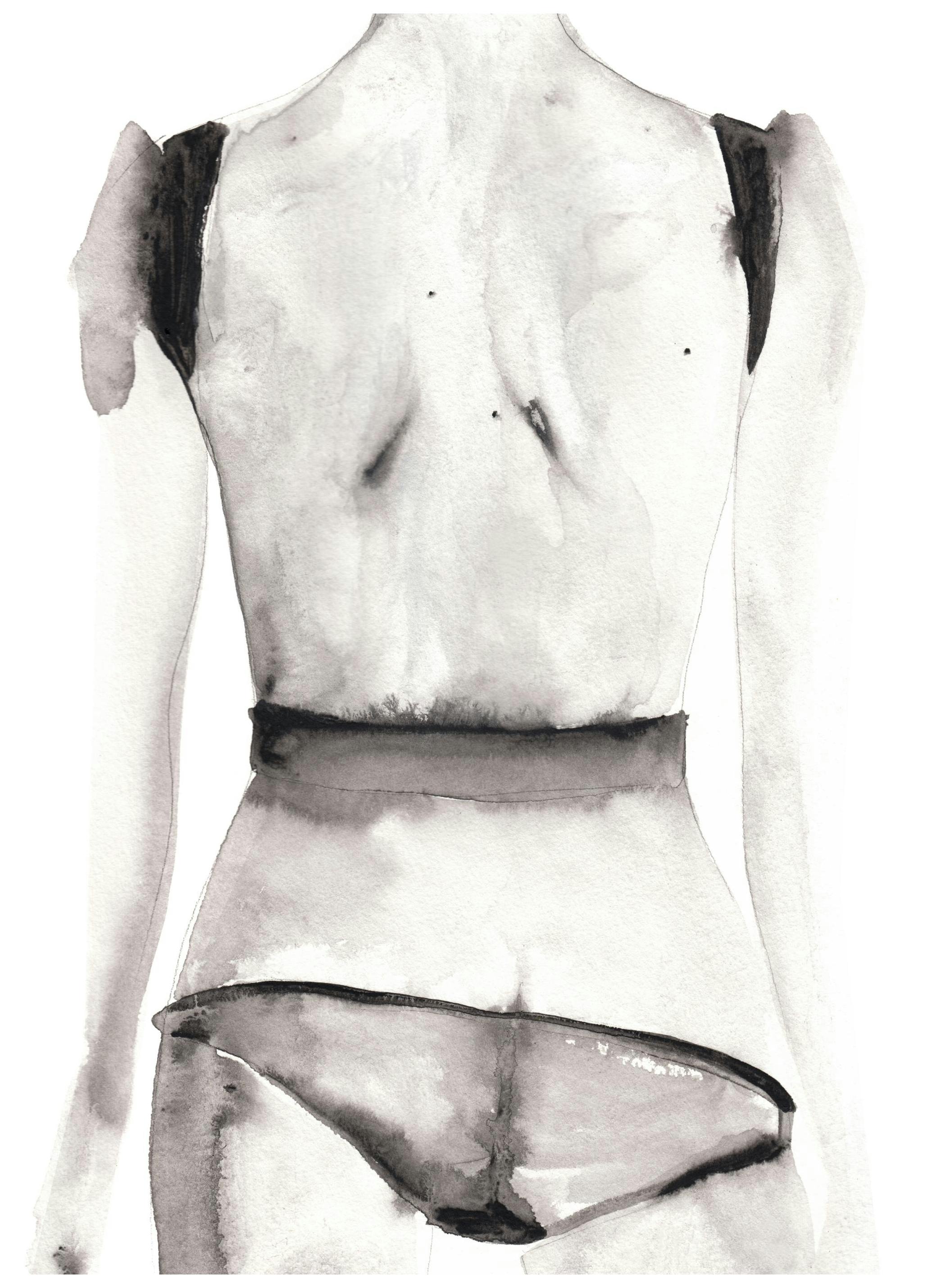Victoria Verbaan - Watercolor Torso Plakat (30x40 cm)- Victoria Verbaan