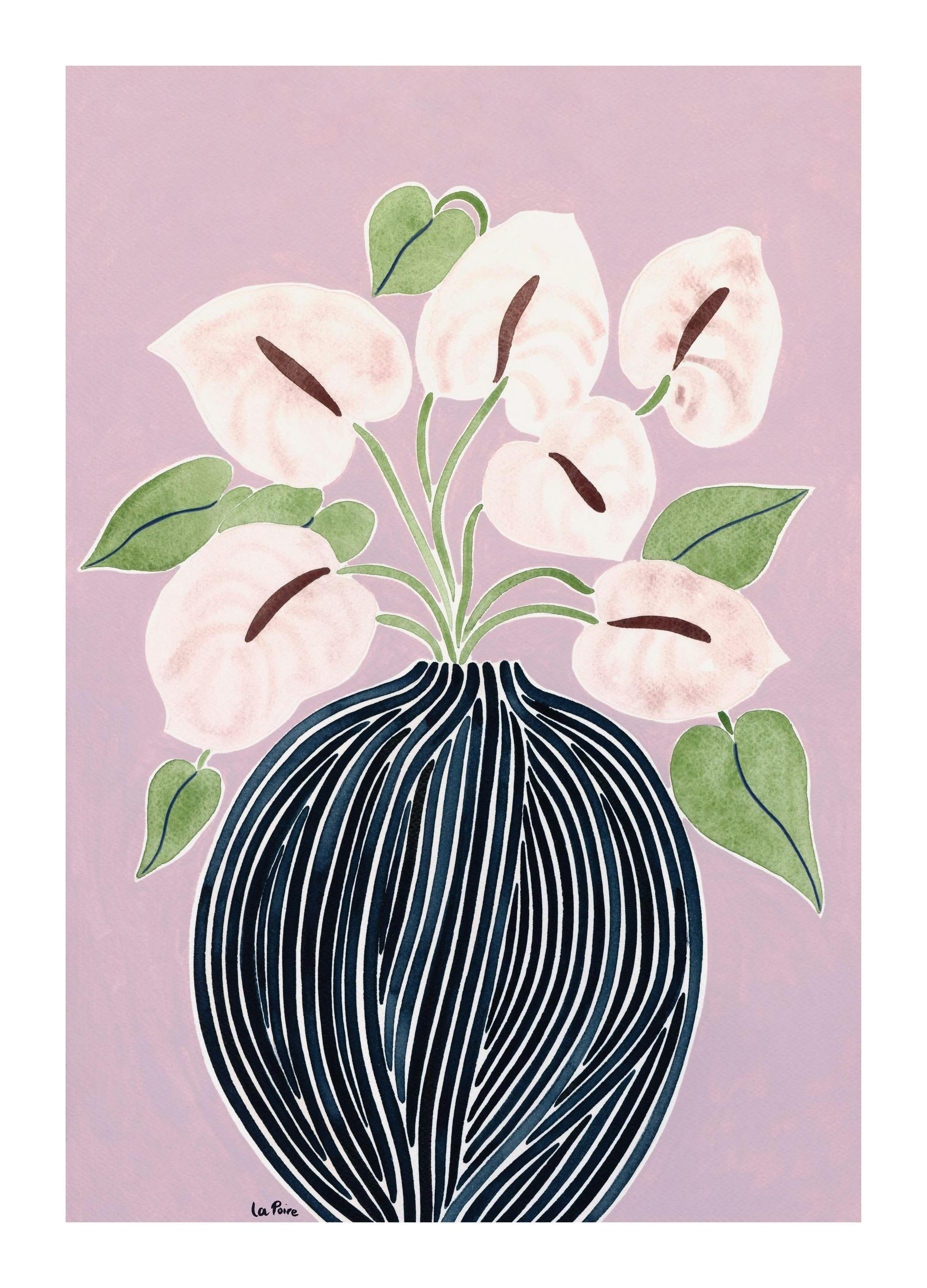 La Poire - Anthuriums Print (50x70 cm)