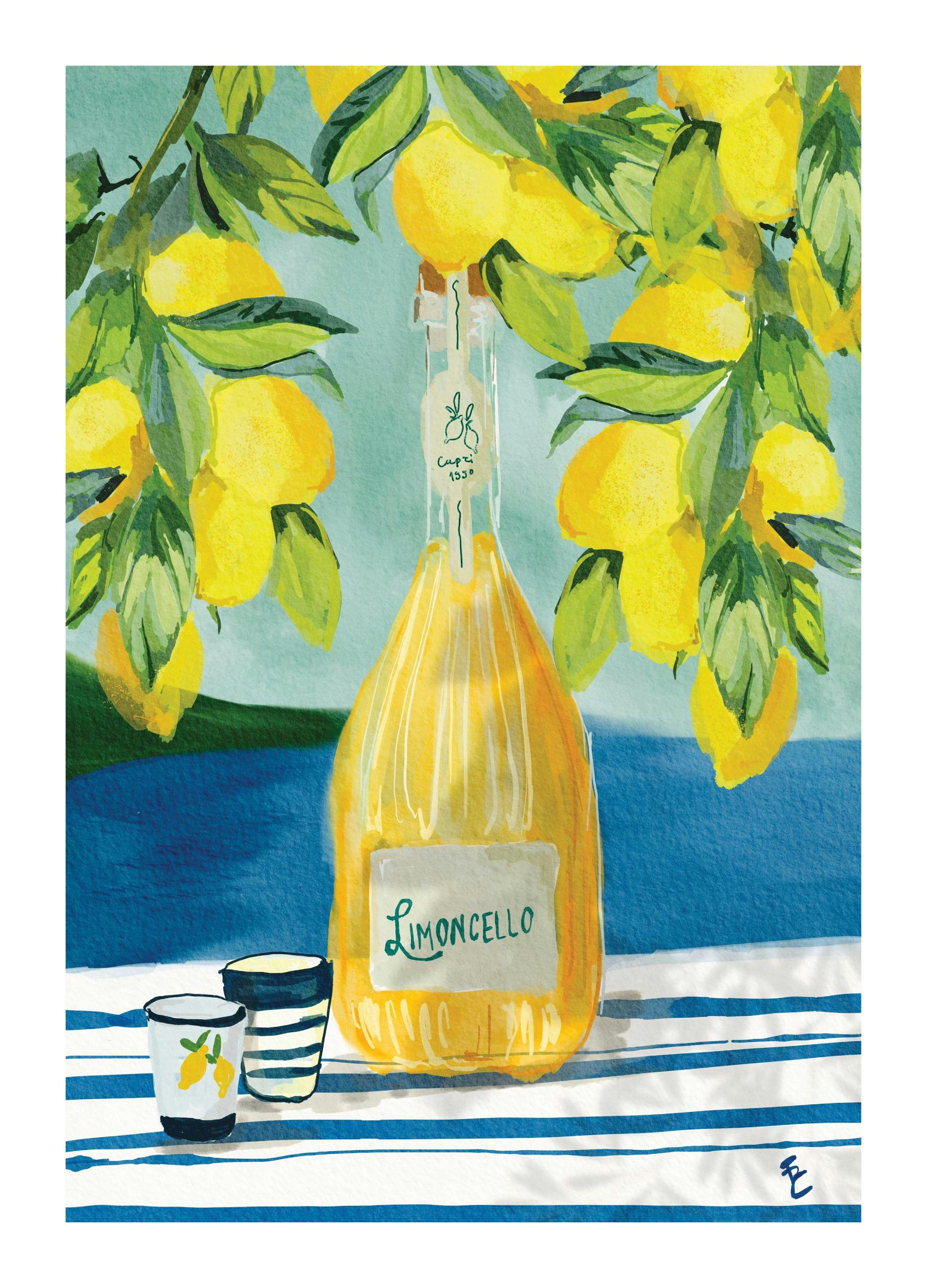 Ekaterina Zagorska - It’s Always Limoncello Time Poster (50x70 cm)- Ekaterina Zagorska