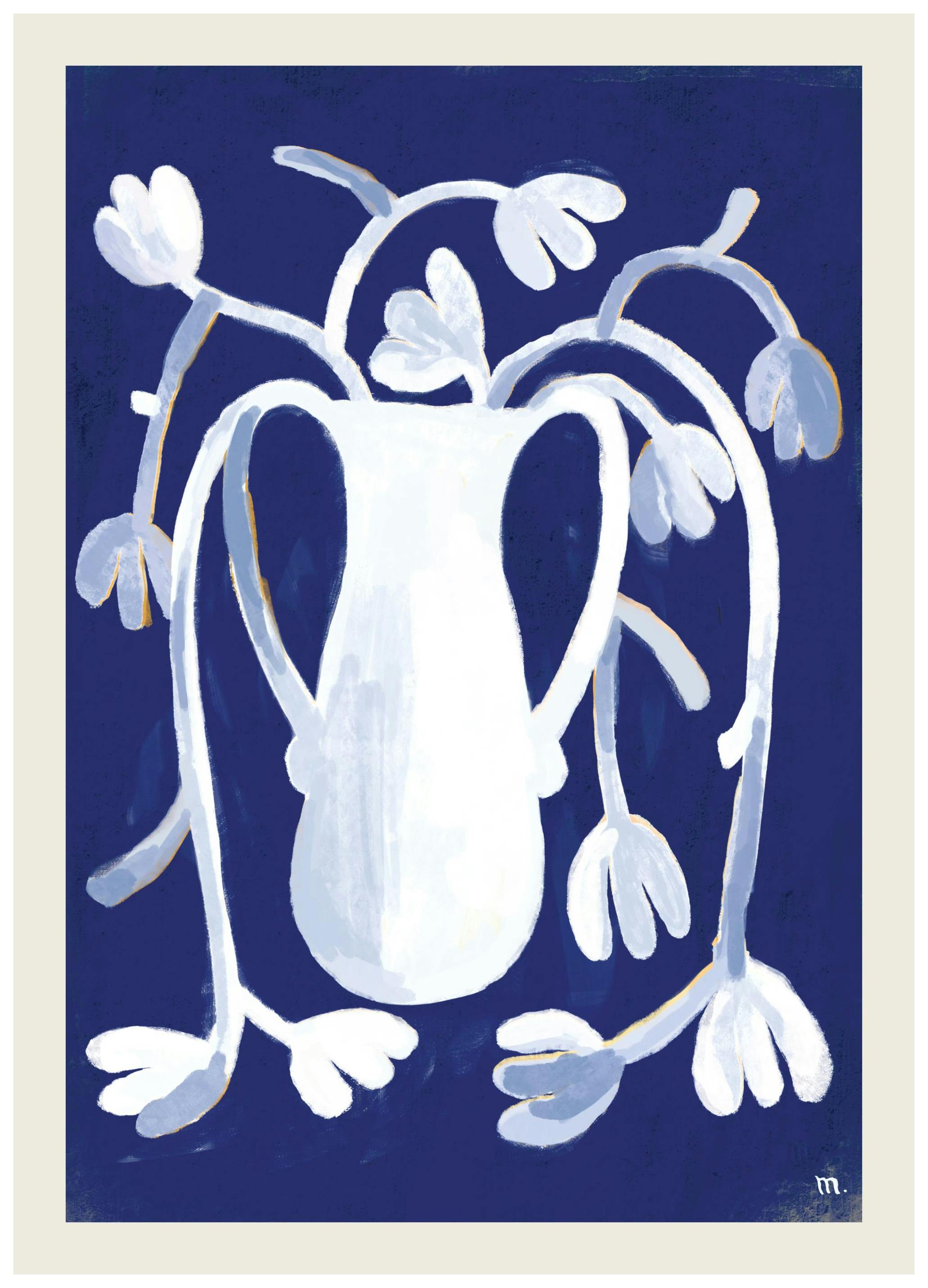 Marco Marella - White Vase Juliste (30x40 cm)  Marco Marella