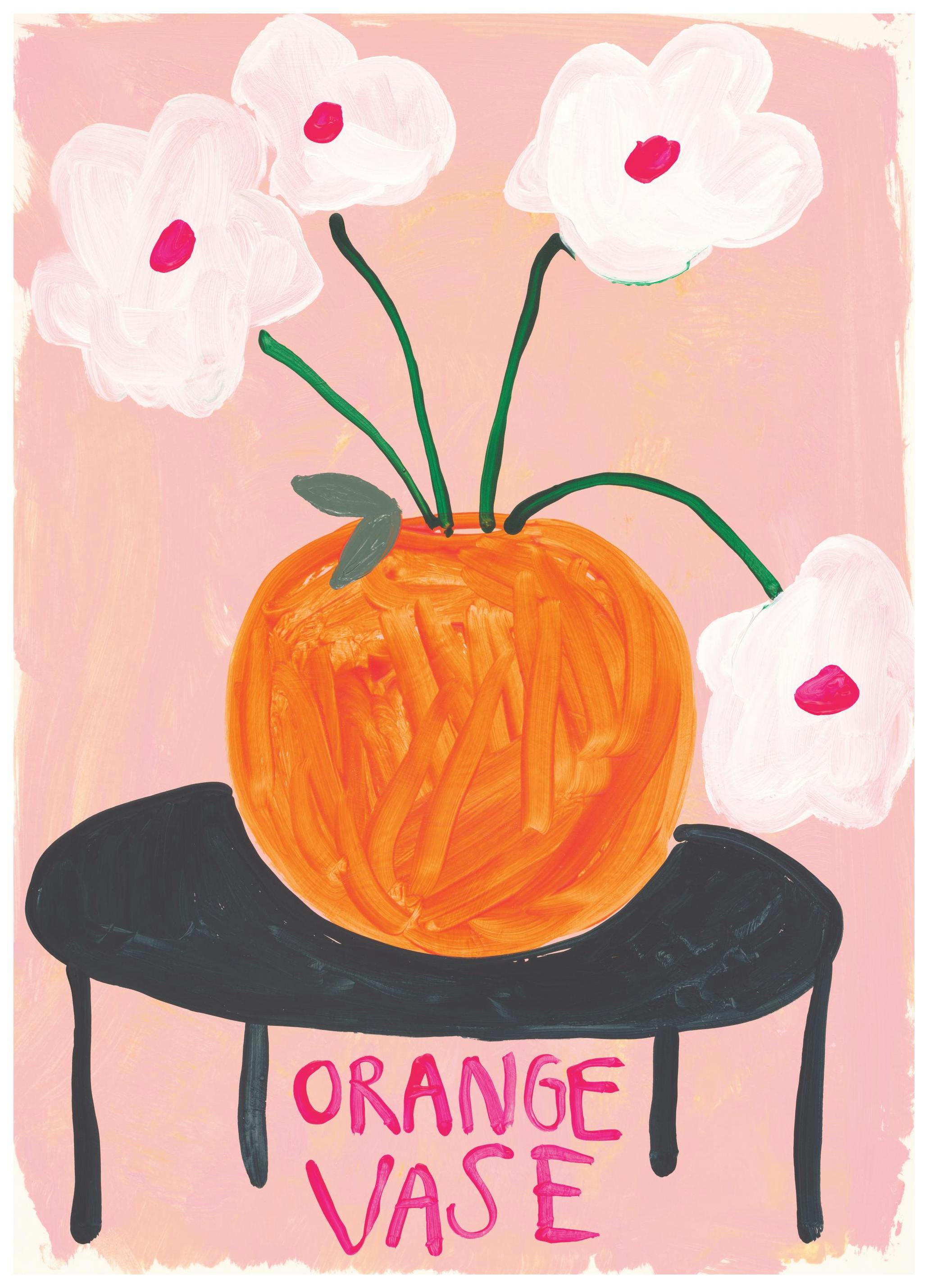 Britty Flynn - Orange Vase Poster (30x40 cm)- Britty Flynn
