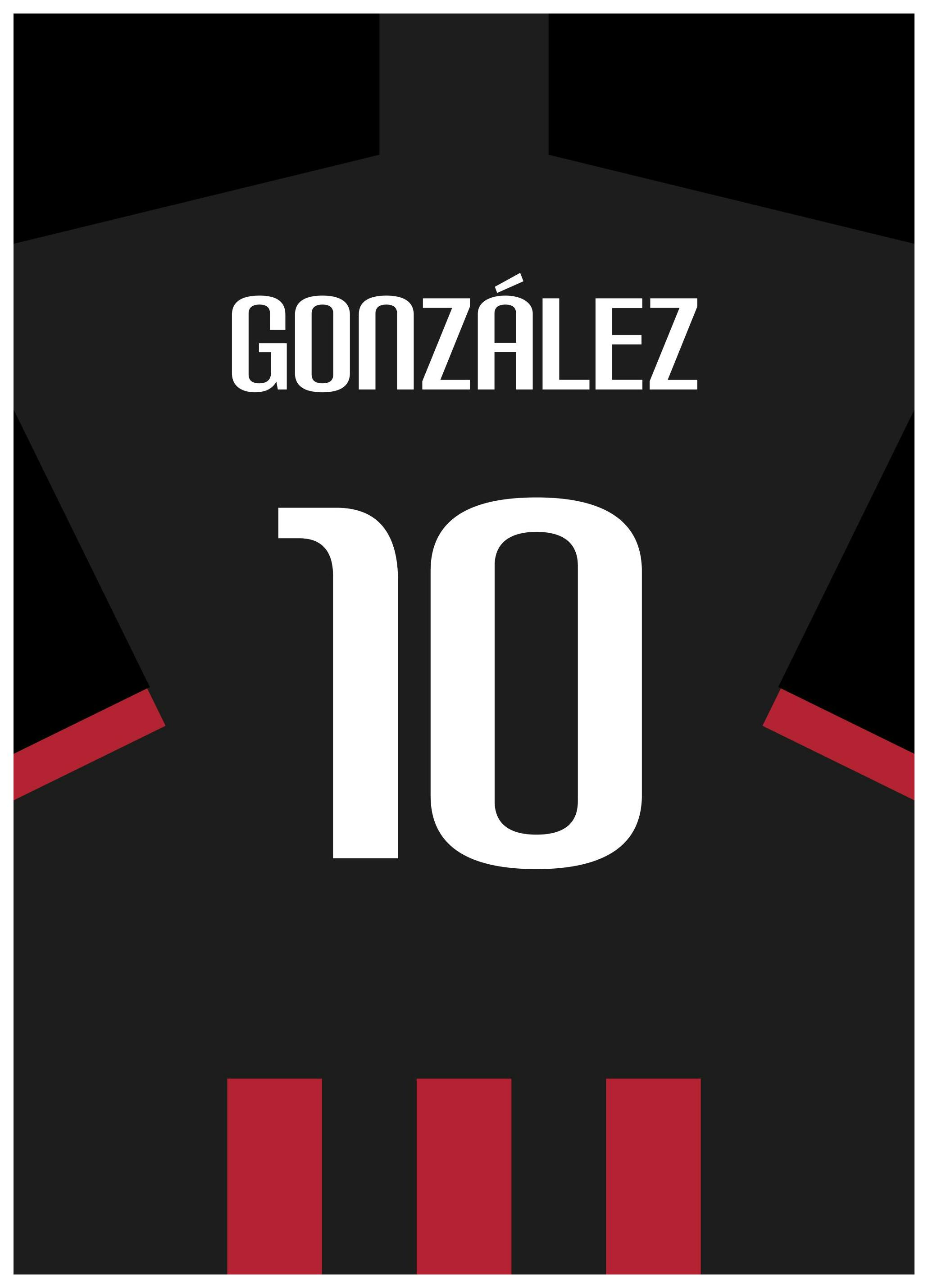 Football Shirt No4 Personal Plakat (50x70 cm) - Plakater > Personlige posters