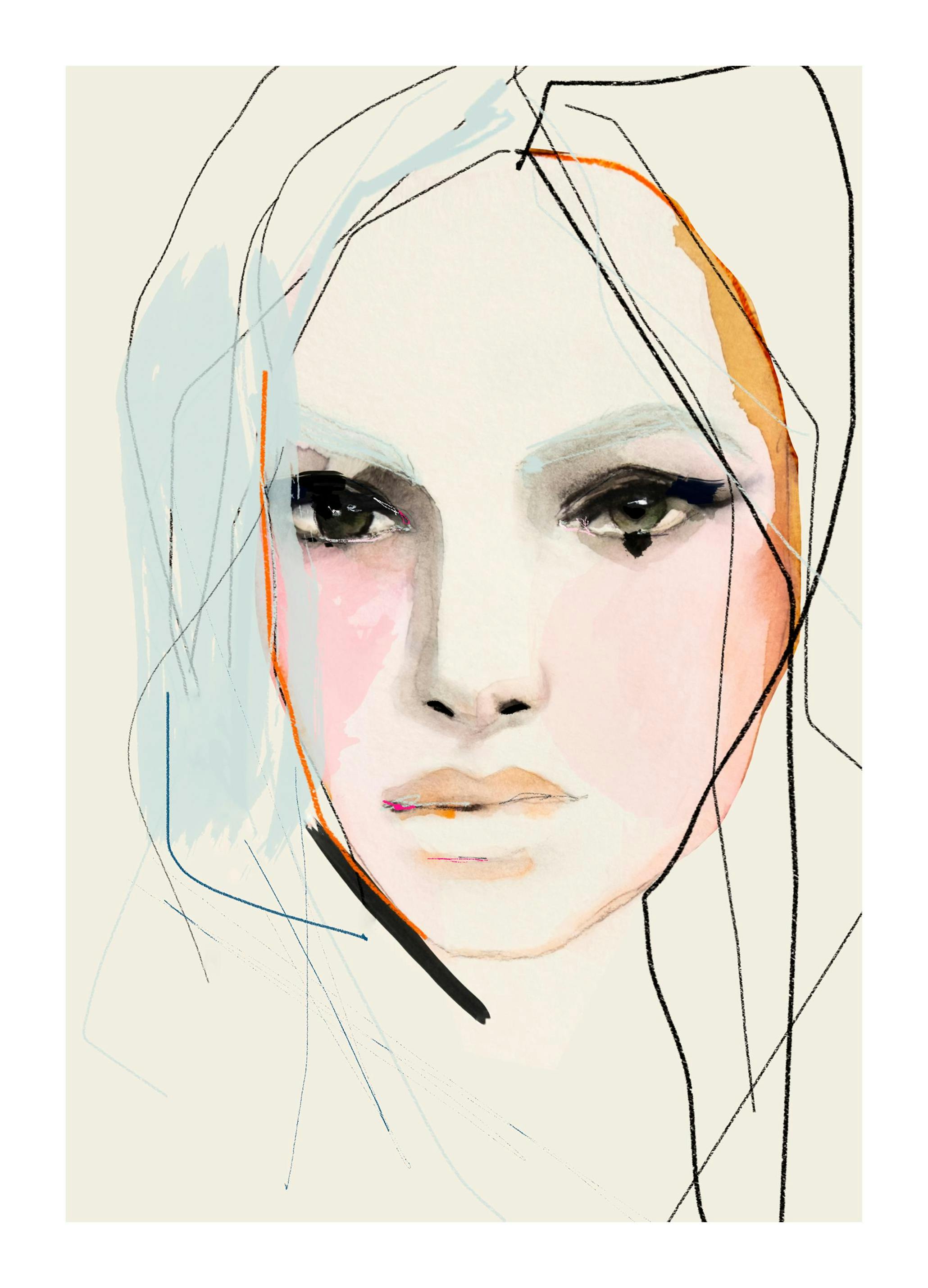 Leigh Viner - Blanche Poster (30x40 cm)