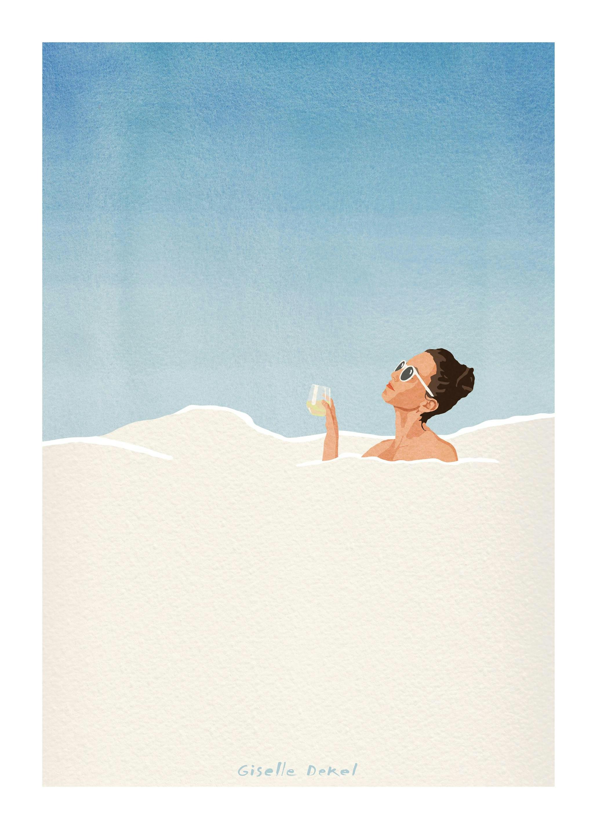 Giselle Dekel â Bubble Bath Poster (50x70 cm)