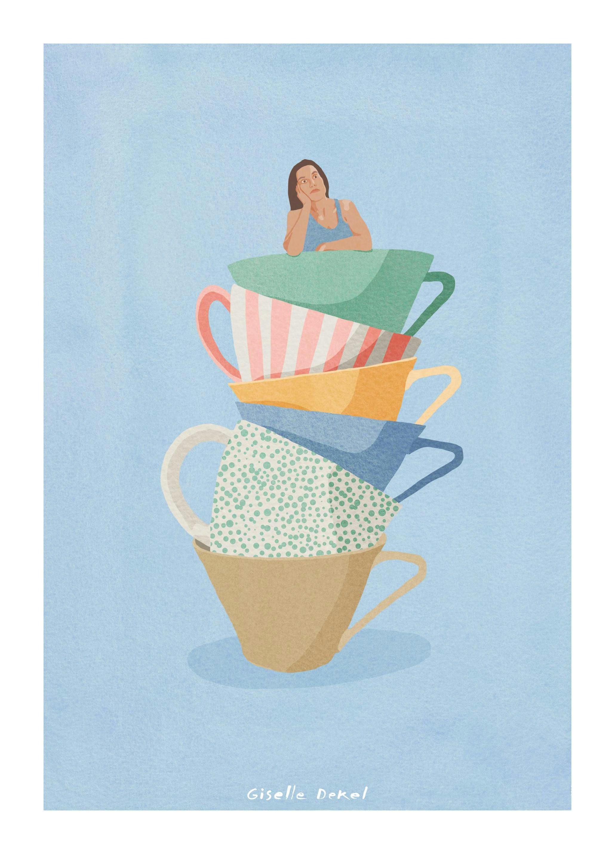 Giselle Dekel â Longing for Coffee Poster (50x70 cm)