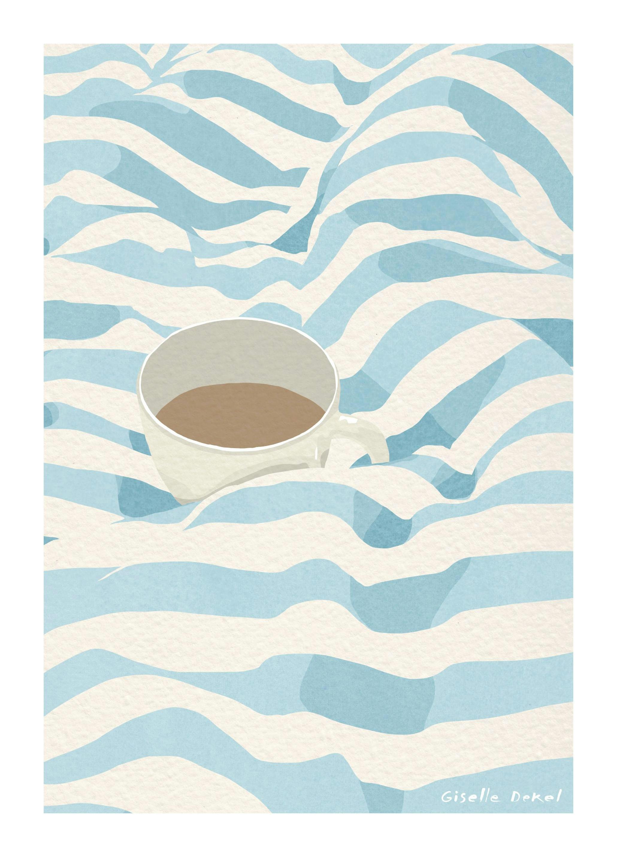 Giselle Dekel â First Cup of Coffee Poster (30x40 cm)