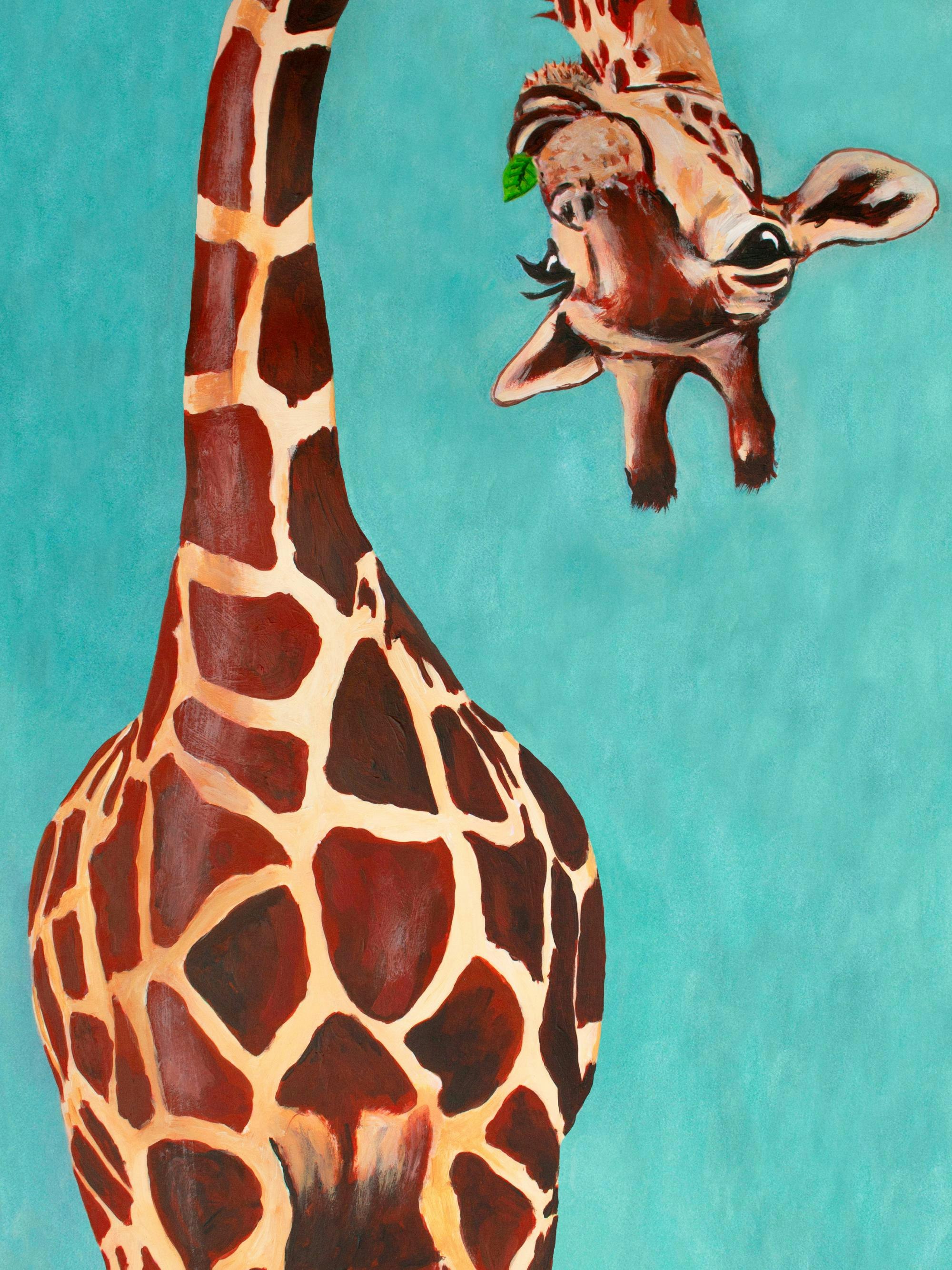 Purpledip Arazzo In Cotone Con Giraffe – Poster Da Parete Bohémien 101x76 Cm