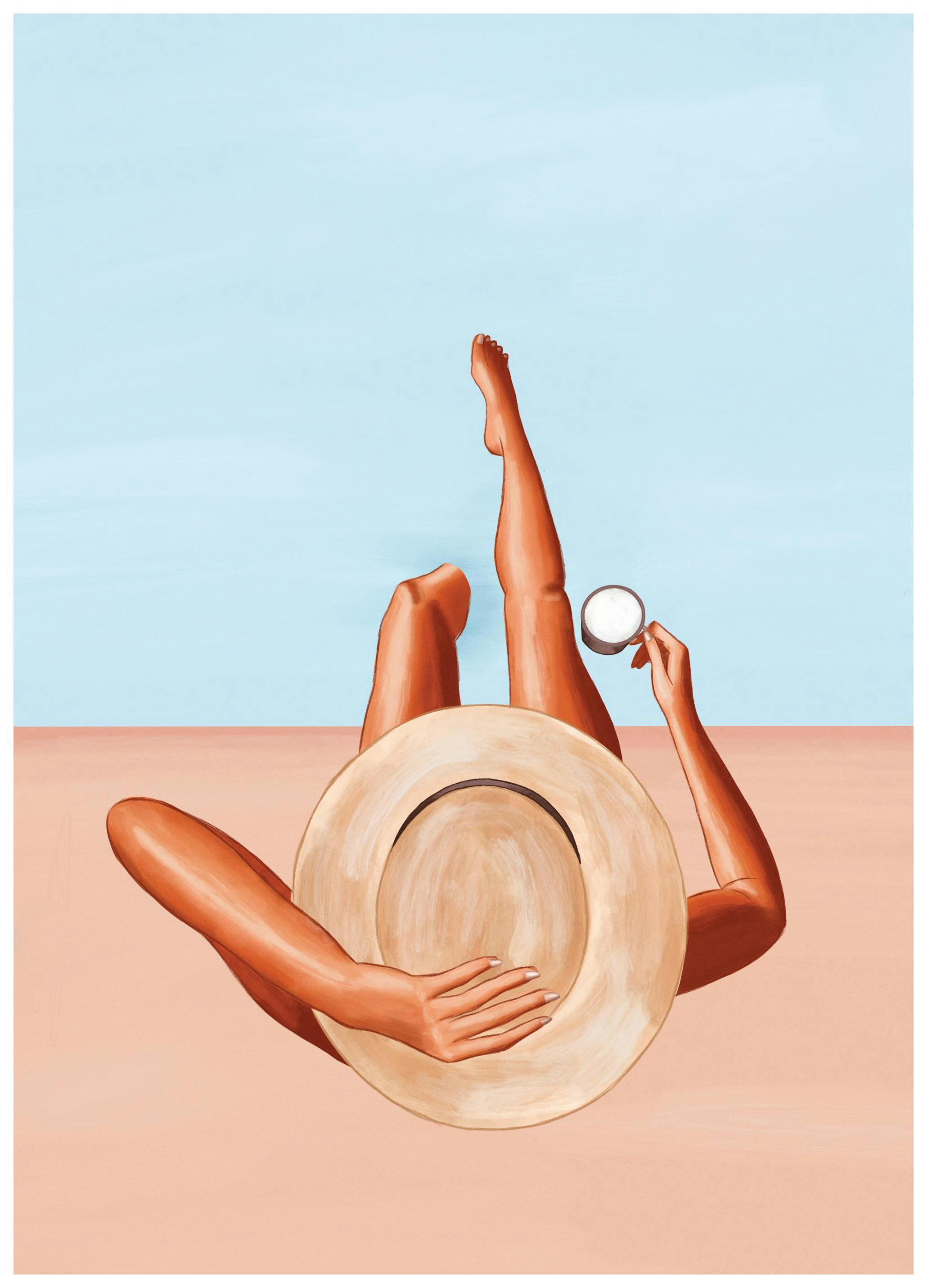 Ivy Green - Woman at the Poolside Print (30x40 cm)