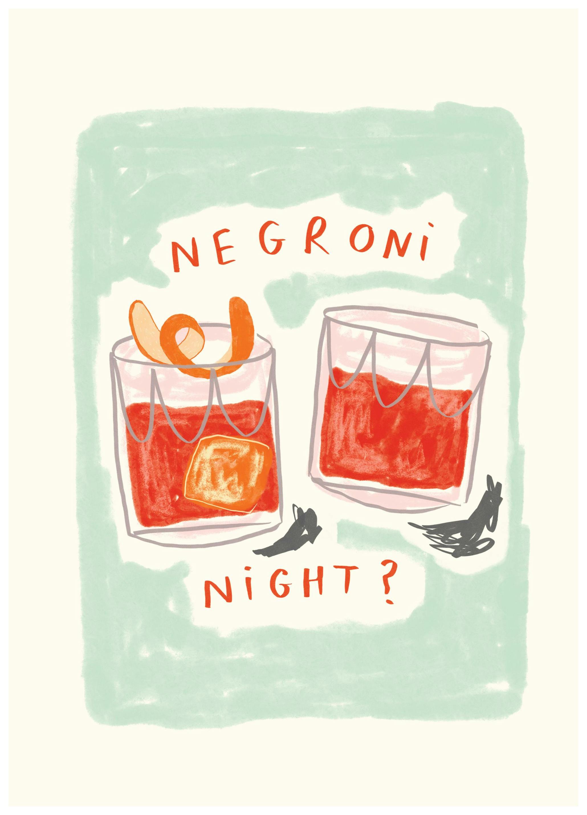 Lauren Emmett - Negroni Poster (30x40 cm)- Lauren Emmett