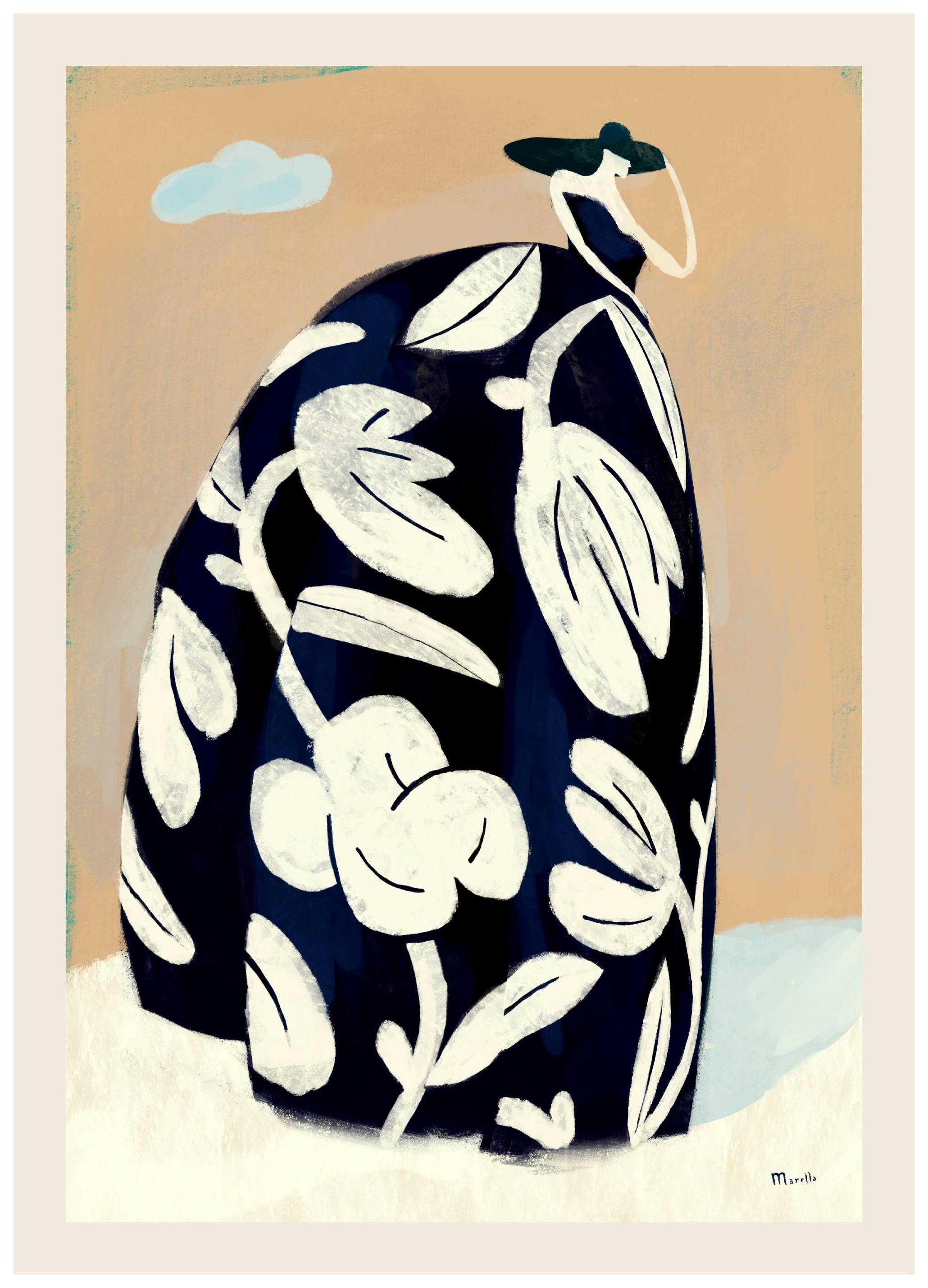 Marco Marella - Black Dress Poster (21x30 cm)