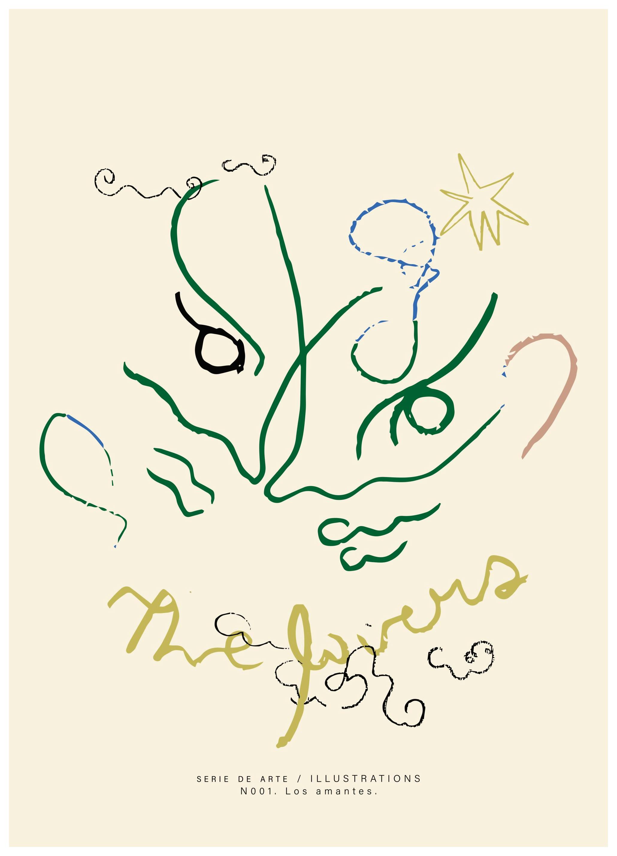 Lucrecia Rey Caro - The Lovers Print (50x70 cm)