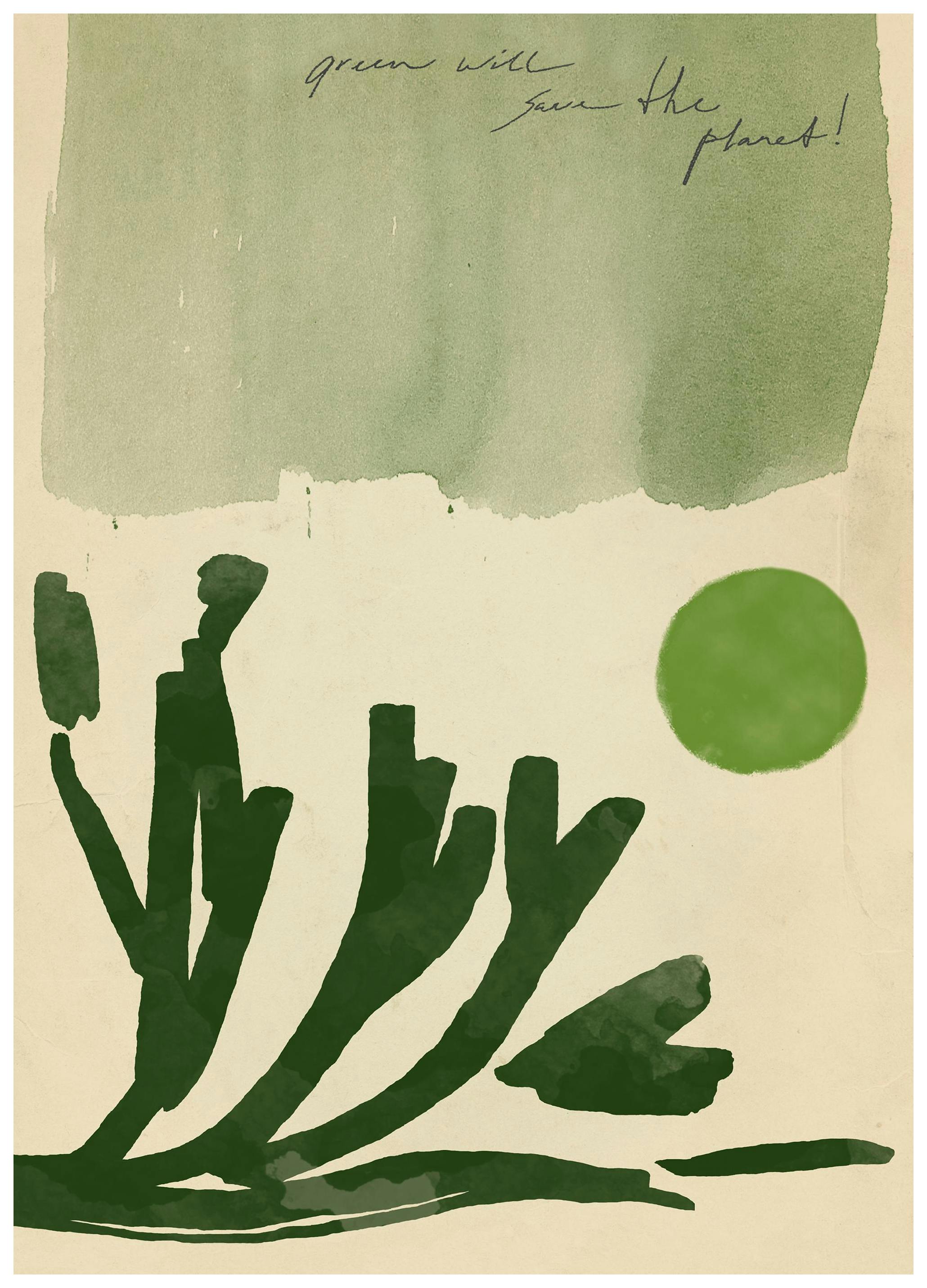 Sylvia Takken - Go Green Print (70x100 cm)