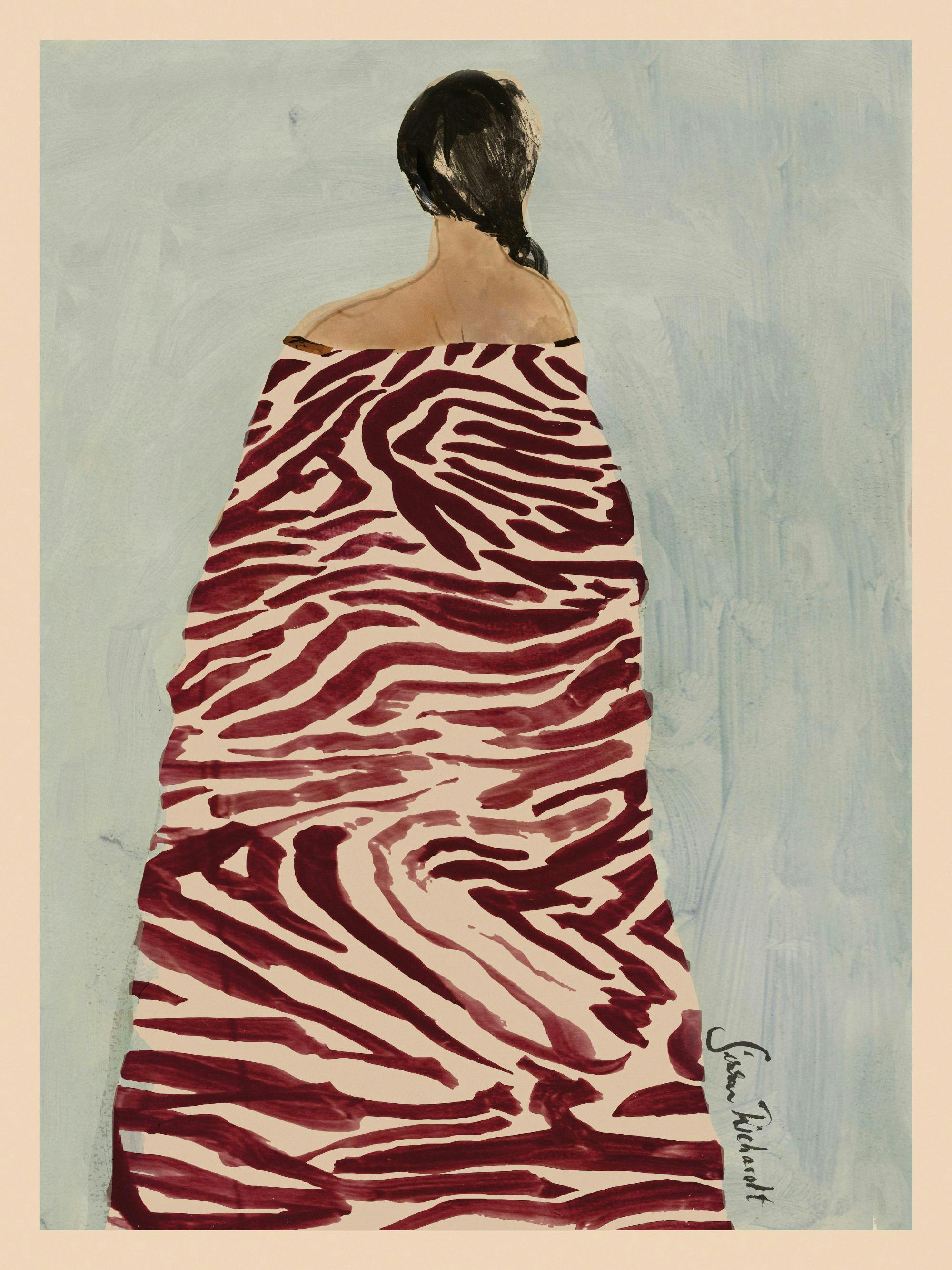Sissan Richardt Zebra Robe Poster