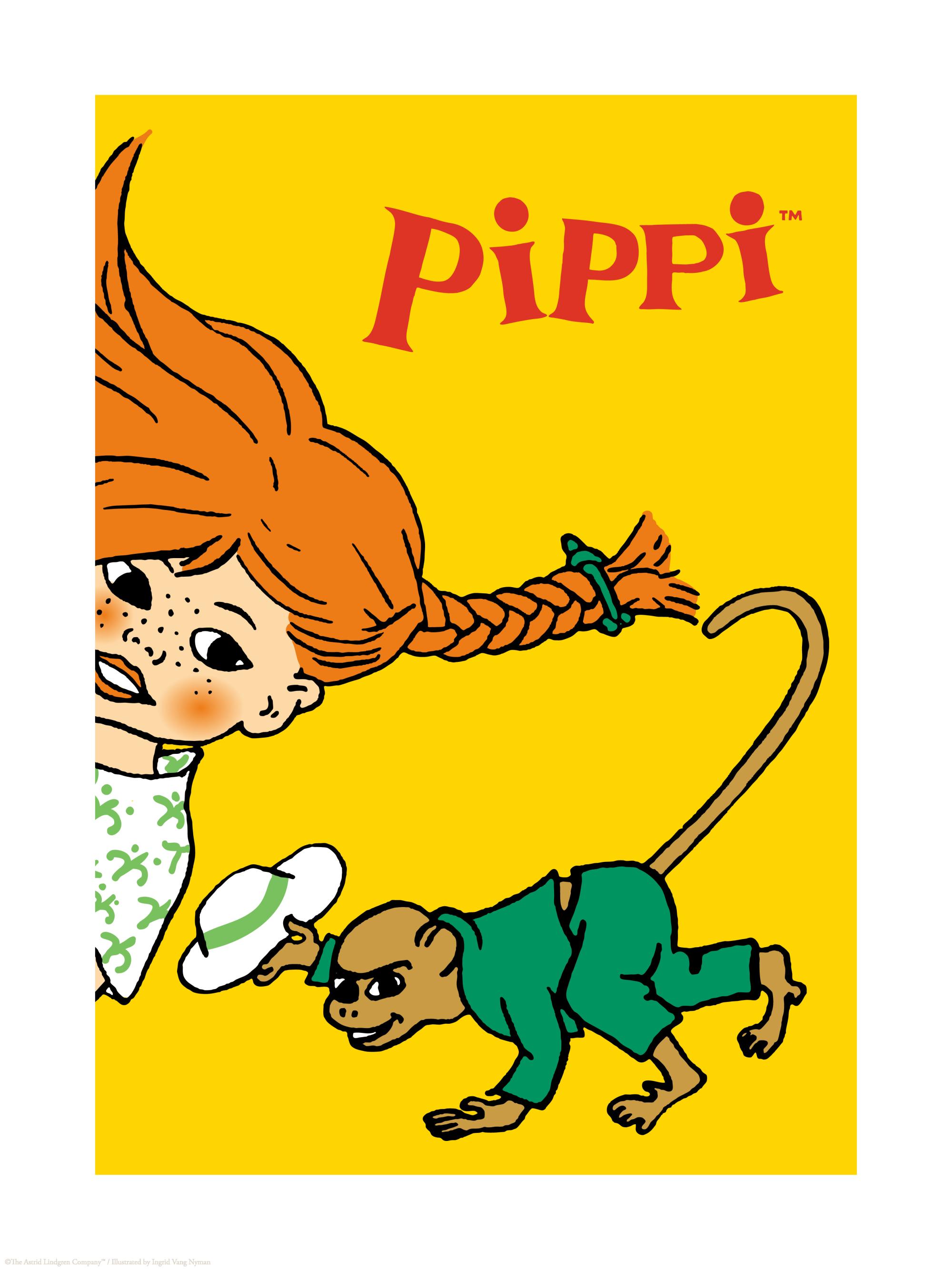 Pippi Longstocking and Mr Nilsson Print – Kids Room Poster | Desenio