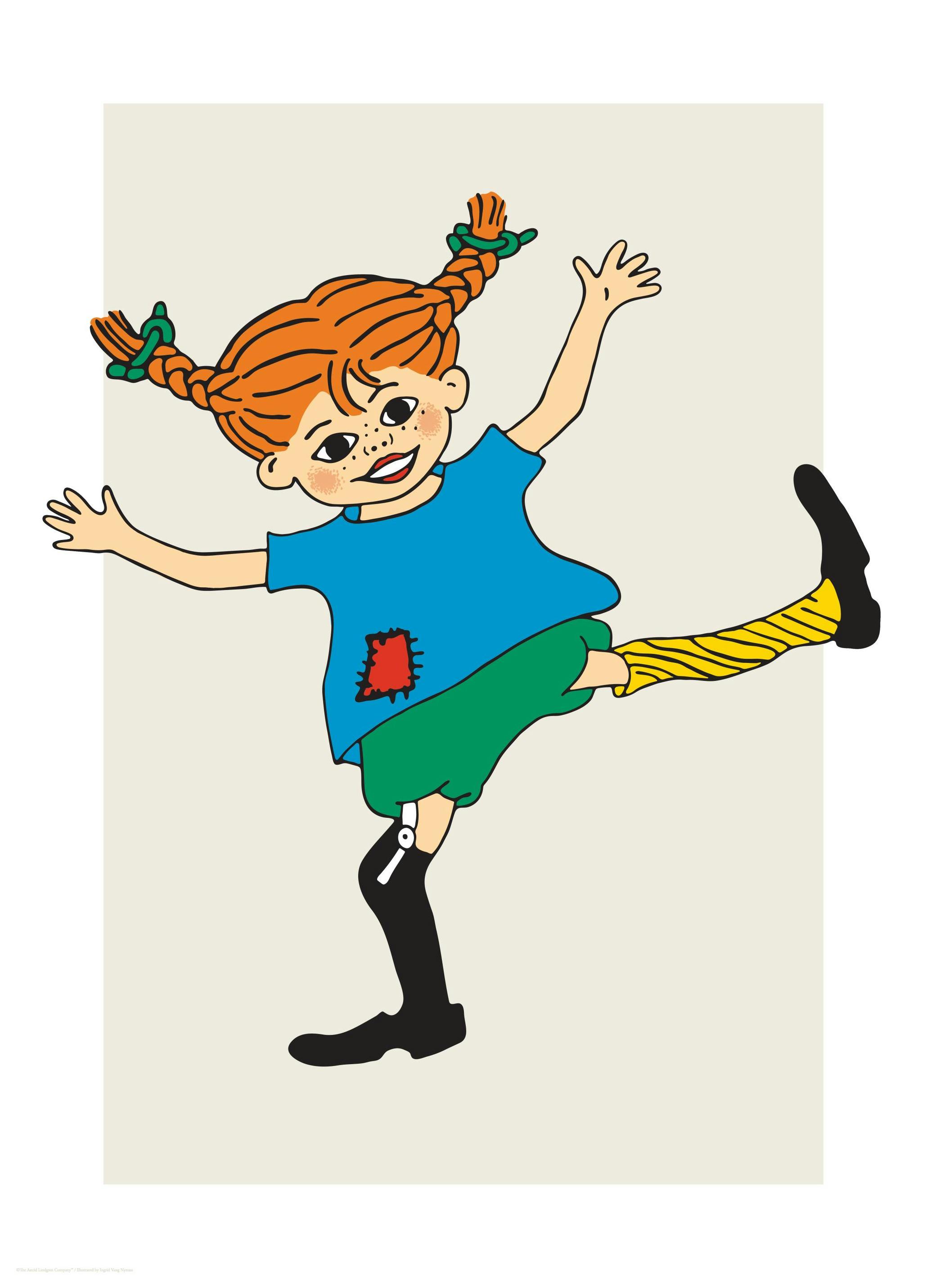 Pippi Pończoszanka Ilustracja Plakat (50x70 cm)- Astrid Lindgren