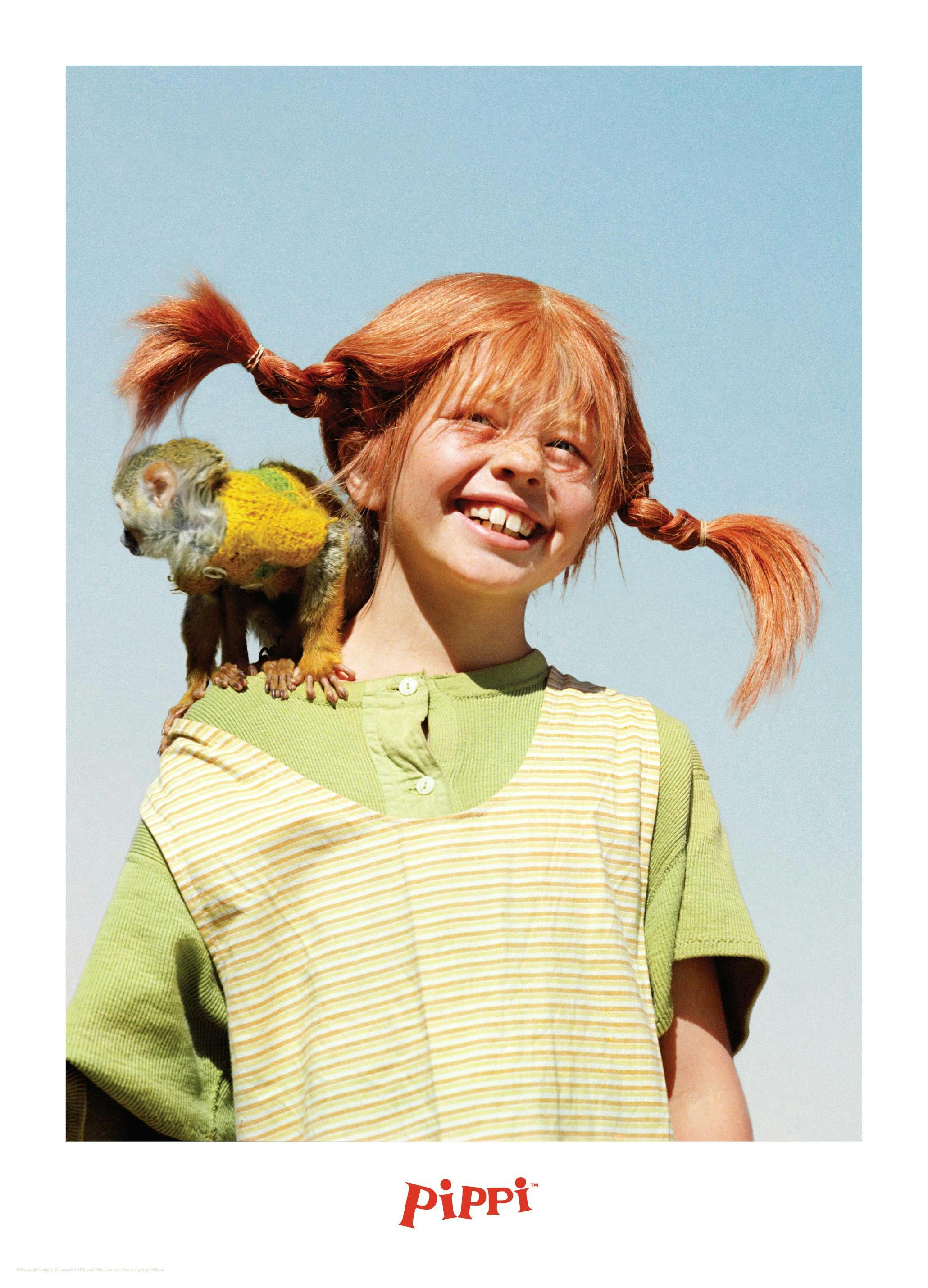 Pippi Longstocking Portrait Print (21x30 cm)