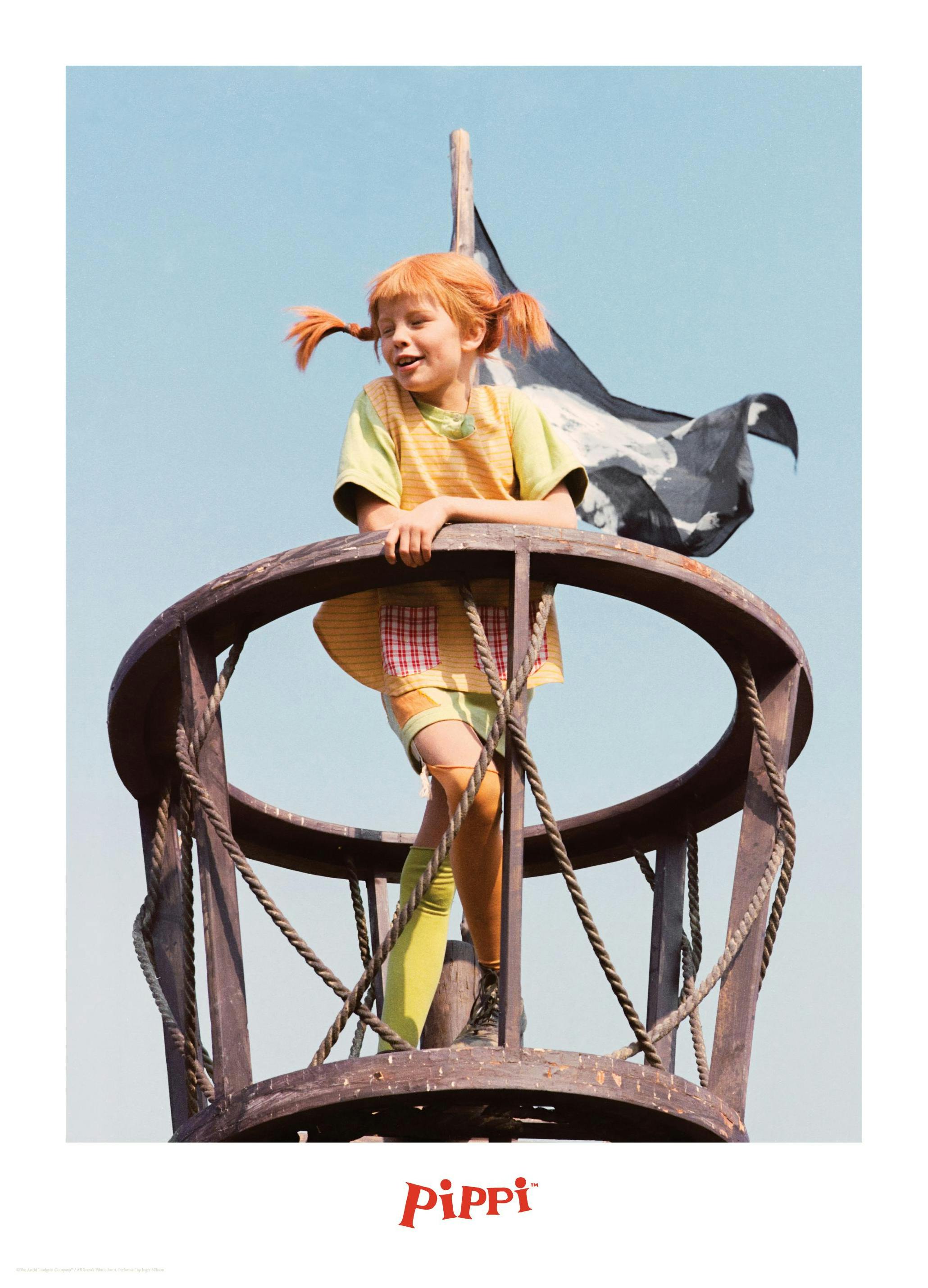 Pippi Longstocking Pirate Affiche (50x70 cm)  Astrid Lindgren