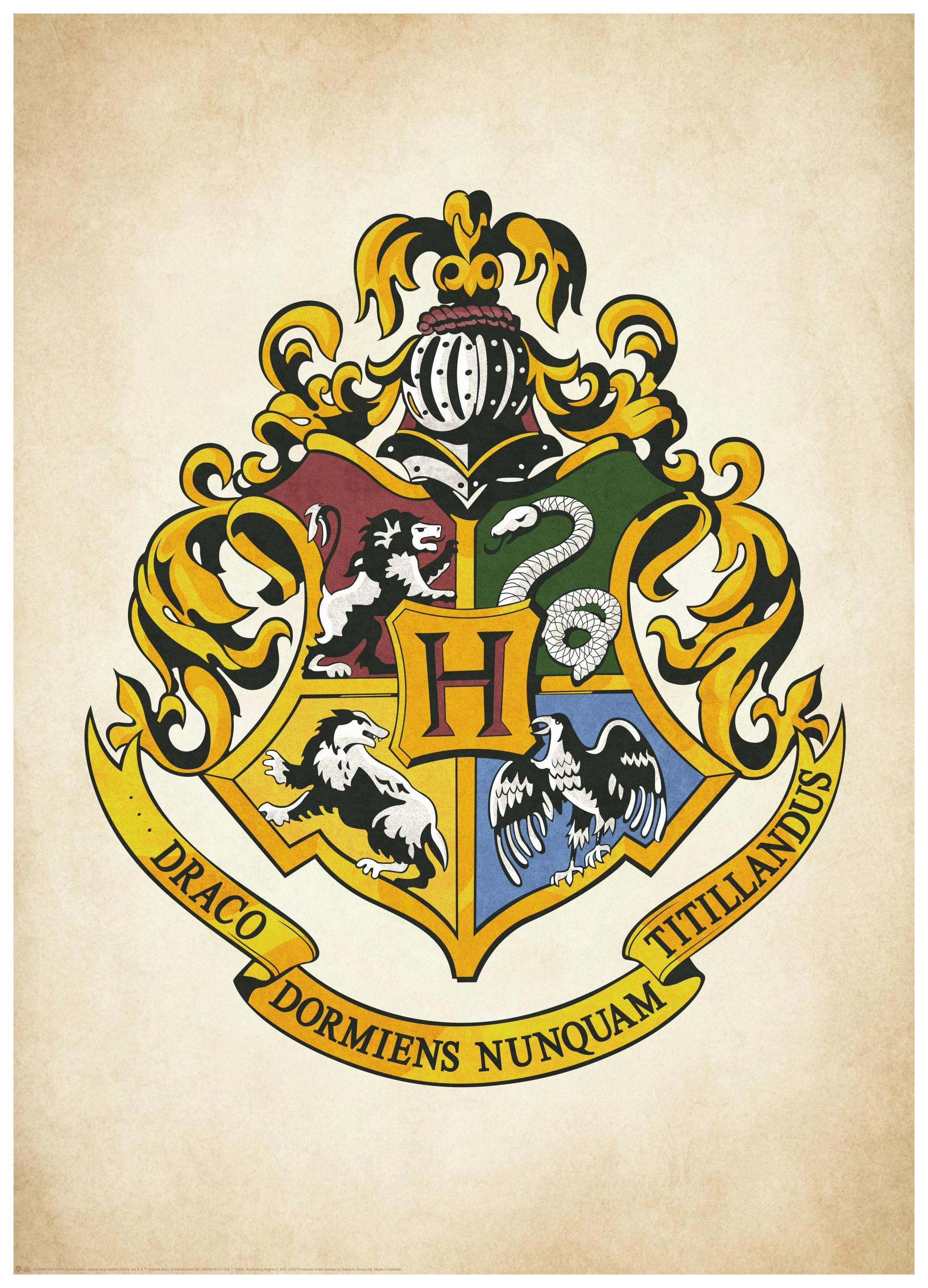 Prints - Harry Potter - Hogwarts Crest Print (30x40 cm) - Harry Potter
