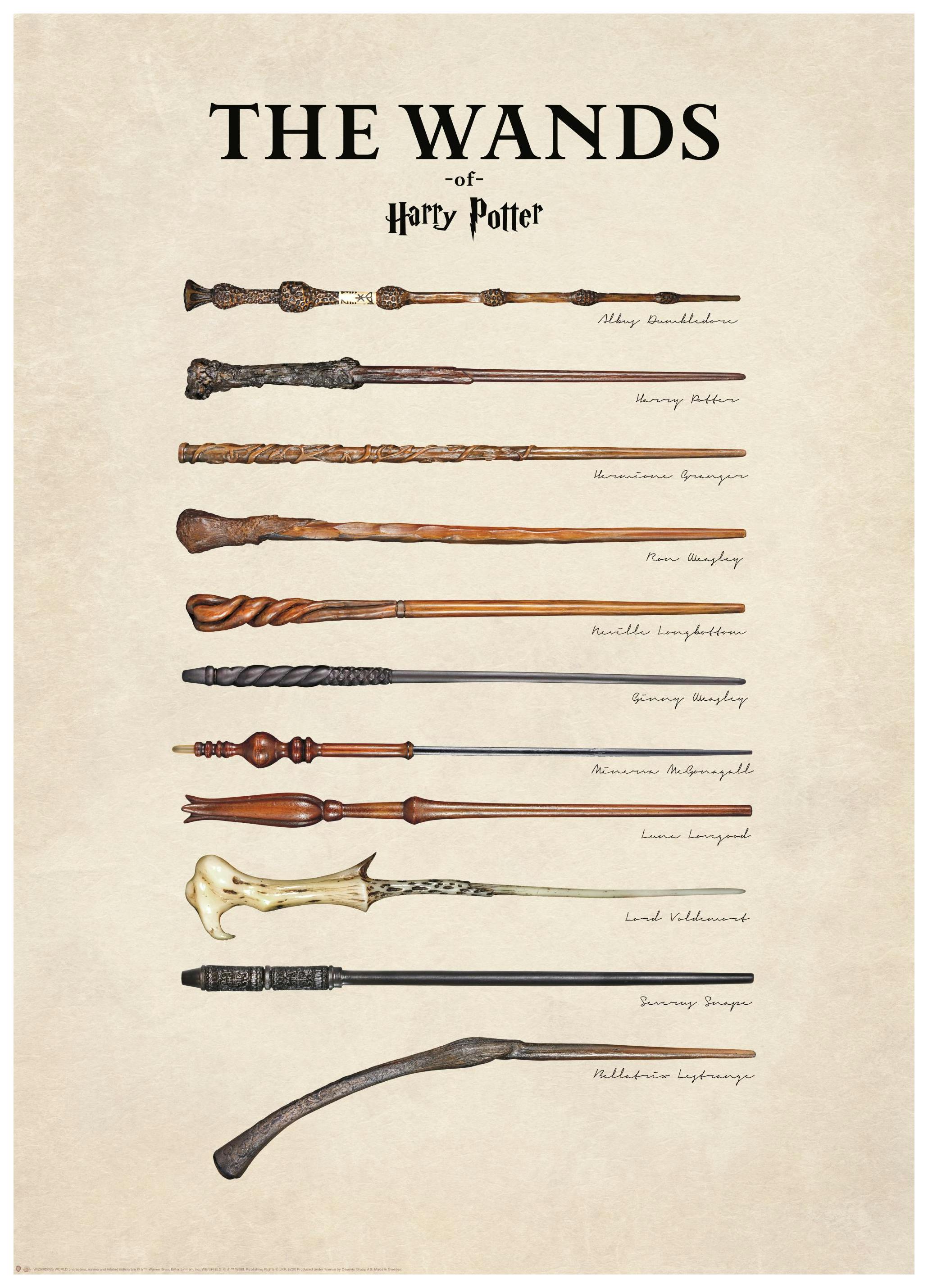 Harry Potterâ¢ - The Wands Poster (30x40 cm) - Harry Potterâ¢