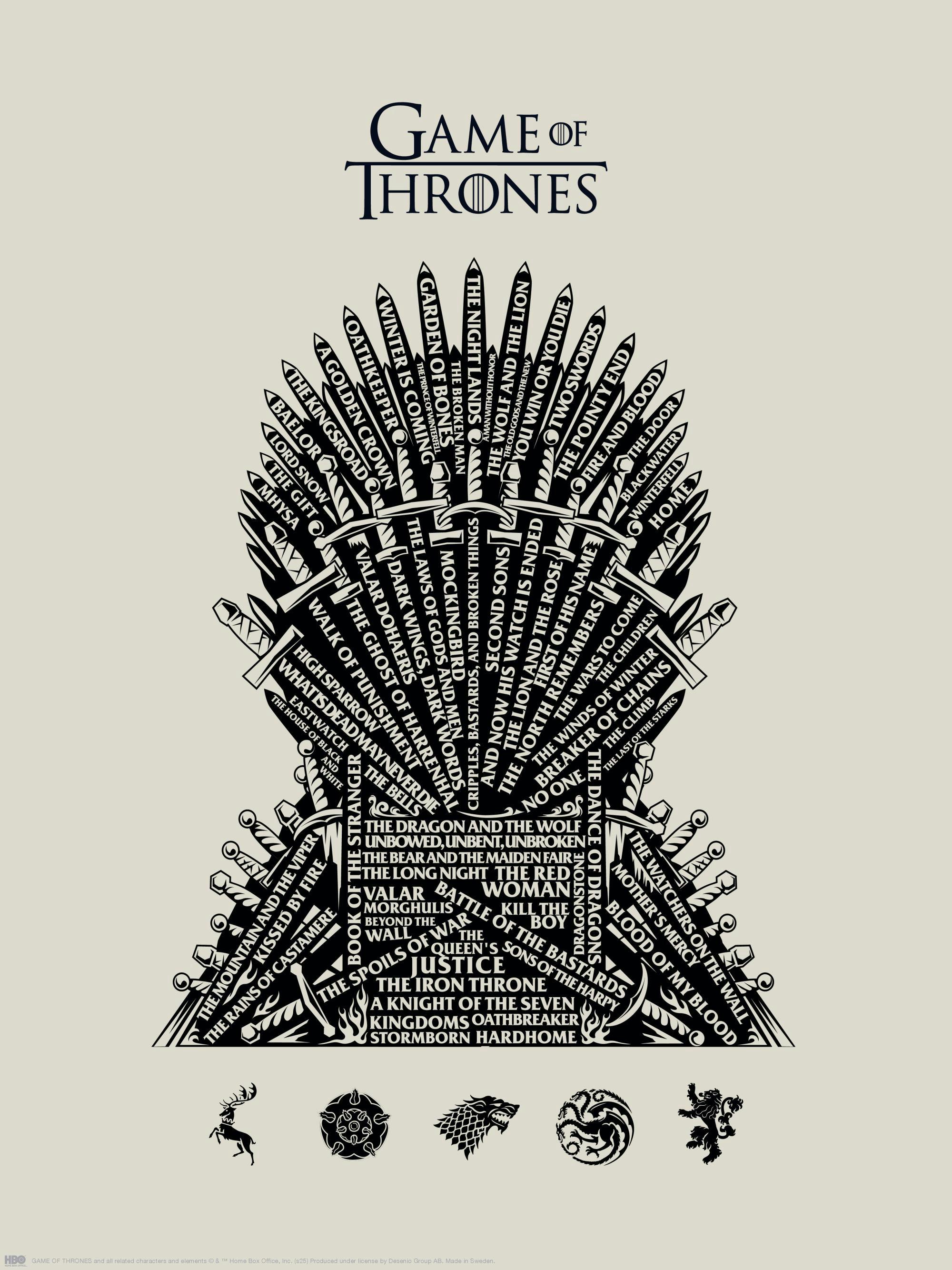 Game of Thrones™ Iron Throne Print - Main Image