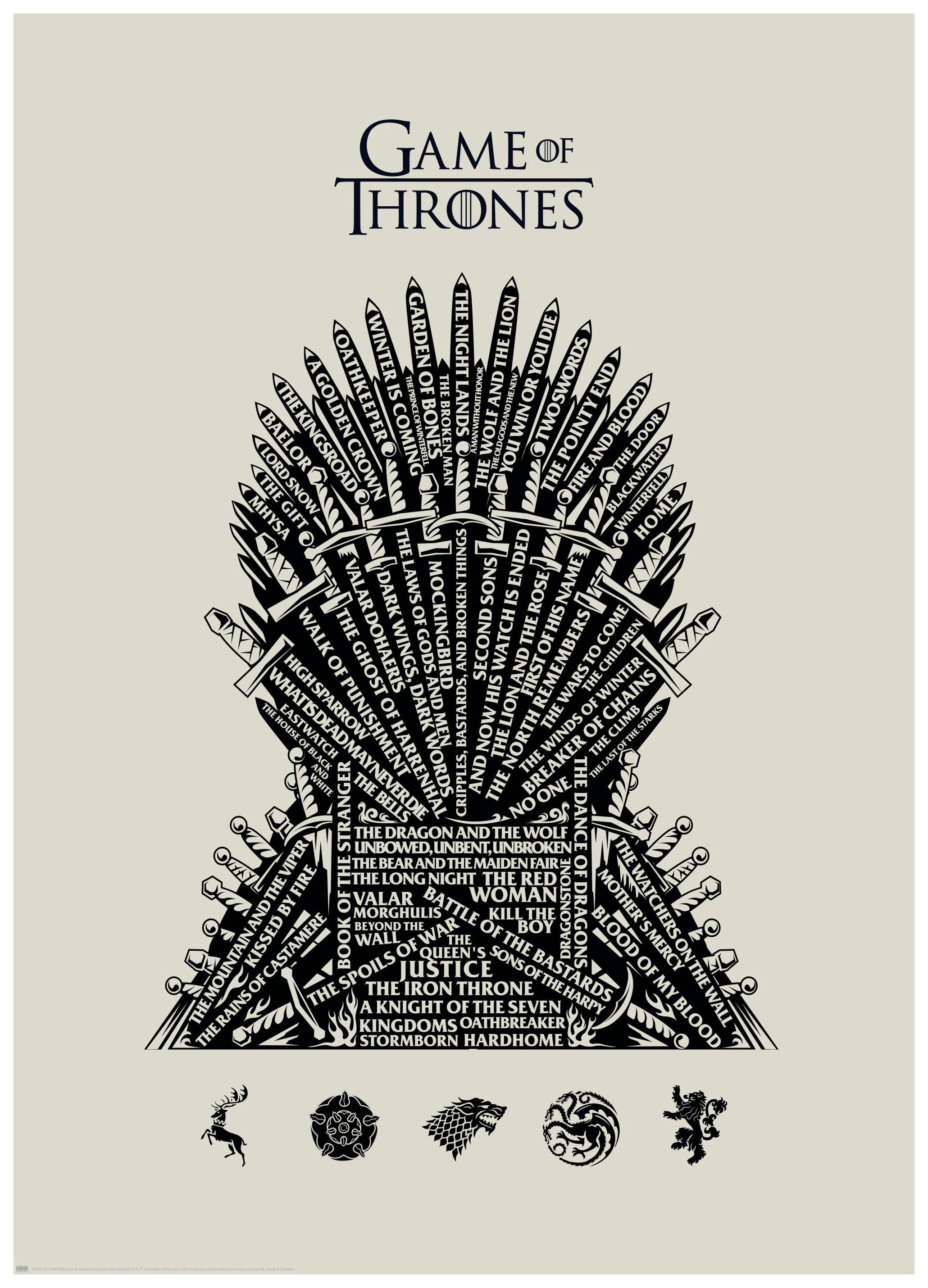 Game of Thrones - Iron Throne Poster (50x70 cm)- Filmes & Programas de Televisão