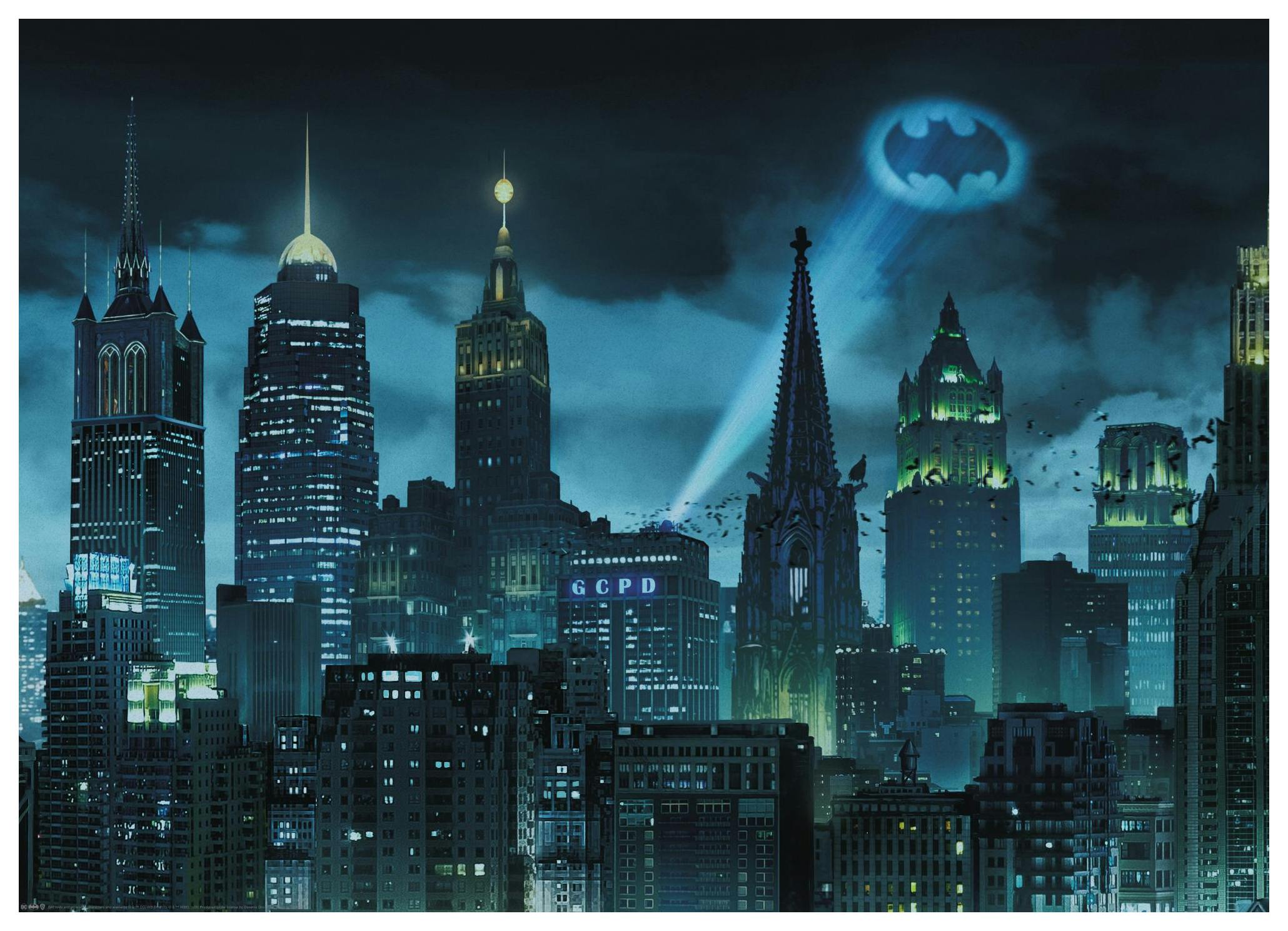 Batman - Gotham City Skyline Poster (30x40 cm)- Batman