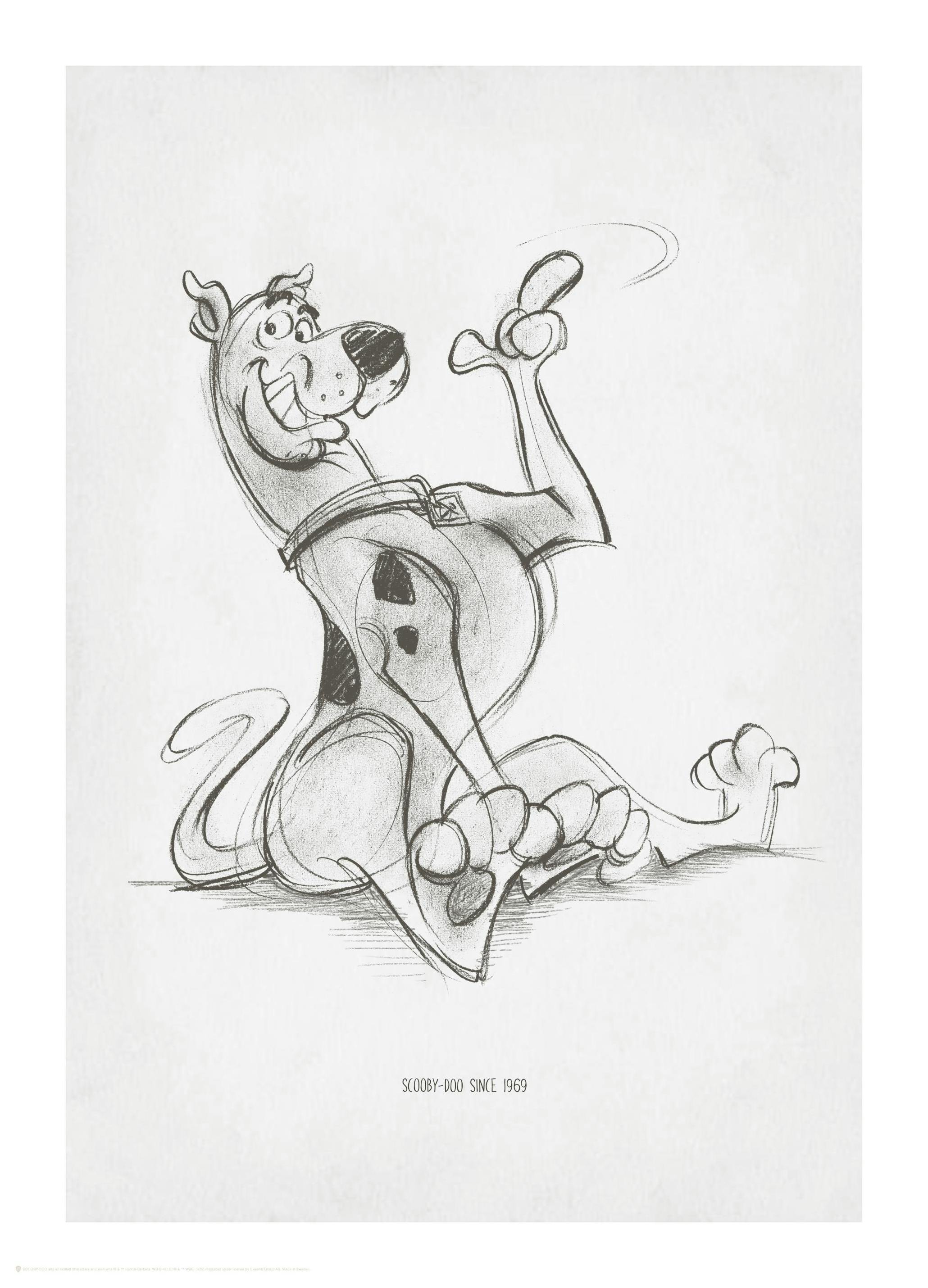 Scooby-Doo Sketch Poster (50x70 cm)- Filmes & Programas de Televisão