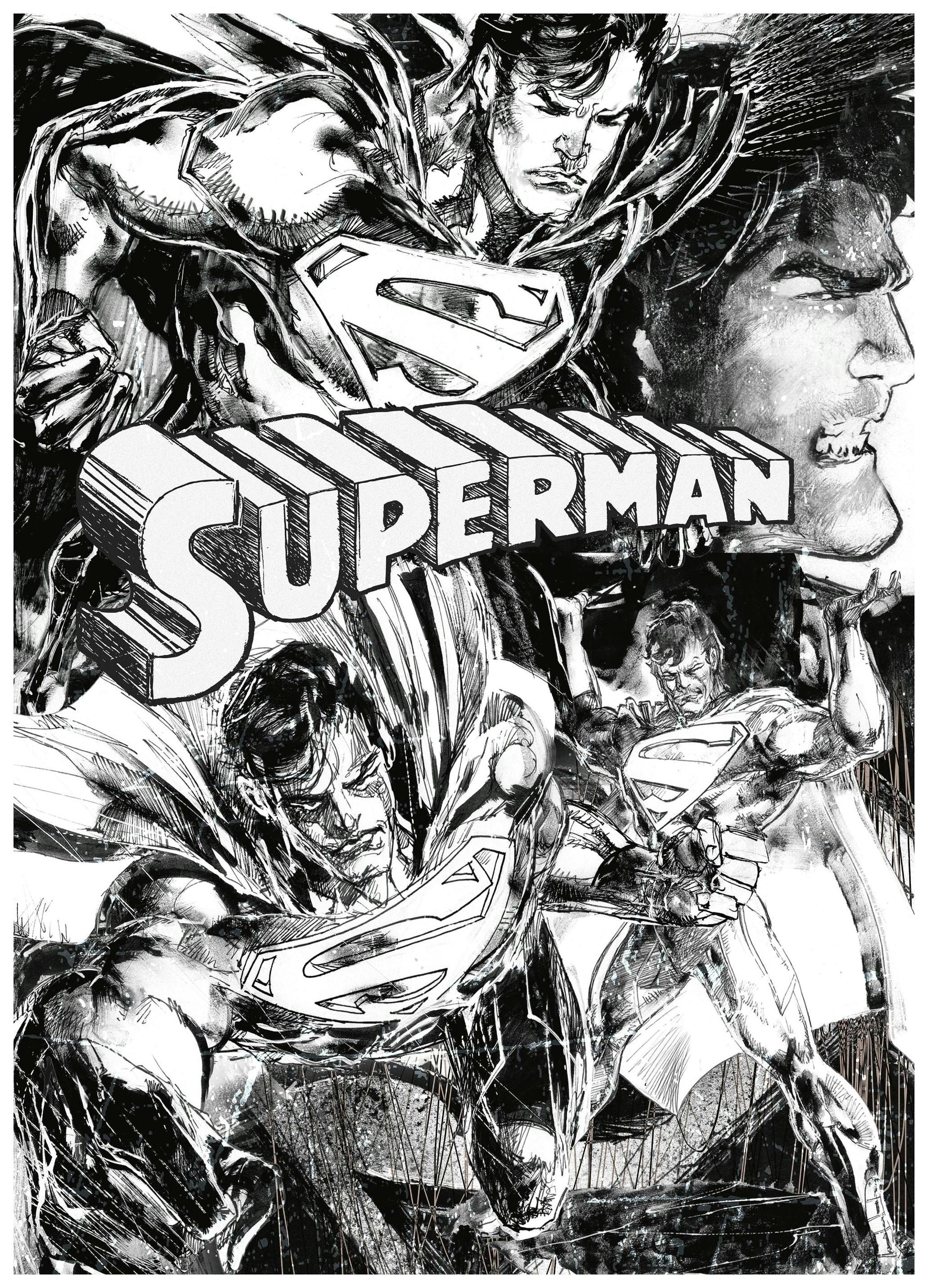 Superman - Sketches Poster (30x40 cm)- Filmes & Programas de Televisão