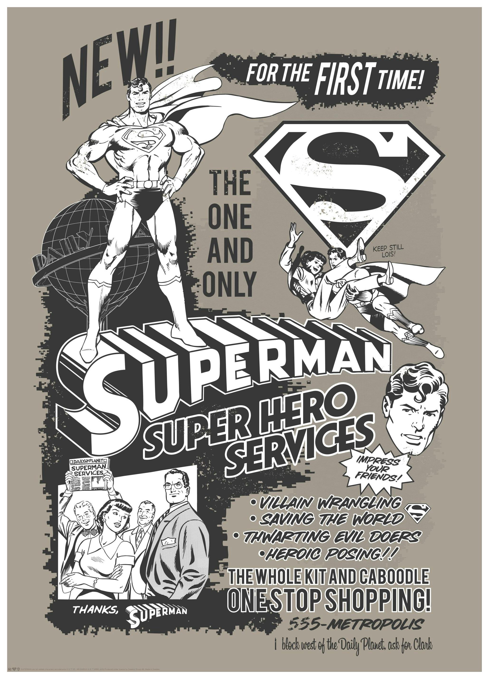 Superman - The One and Only Poster (30x40 cm)- Filmes & Programas de Televisão