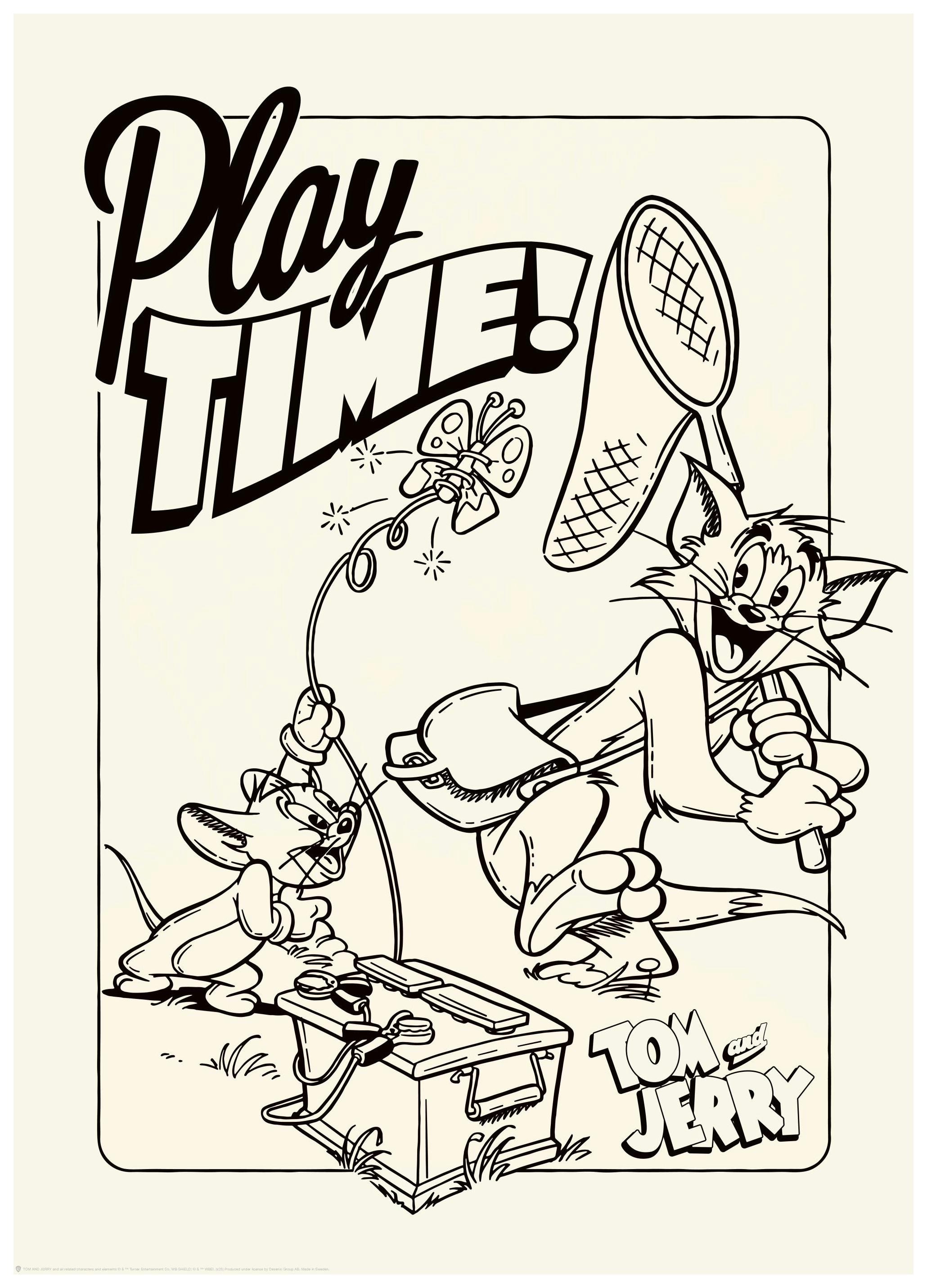 Tom & Jerryâ¢ - Play Time Poster (50x70 cm) - Kinderposters