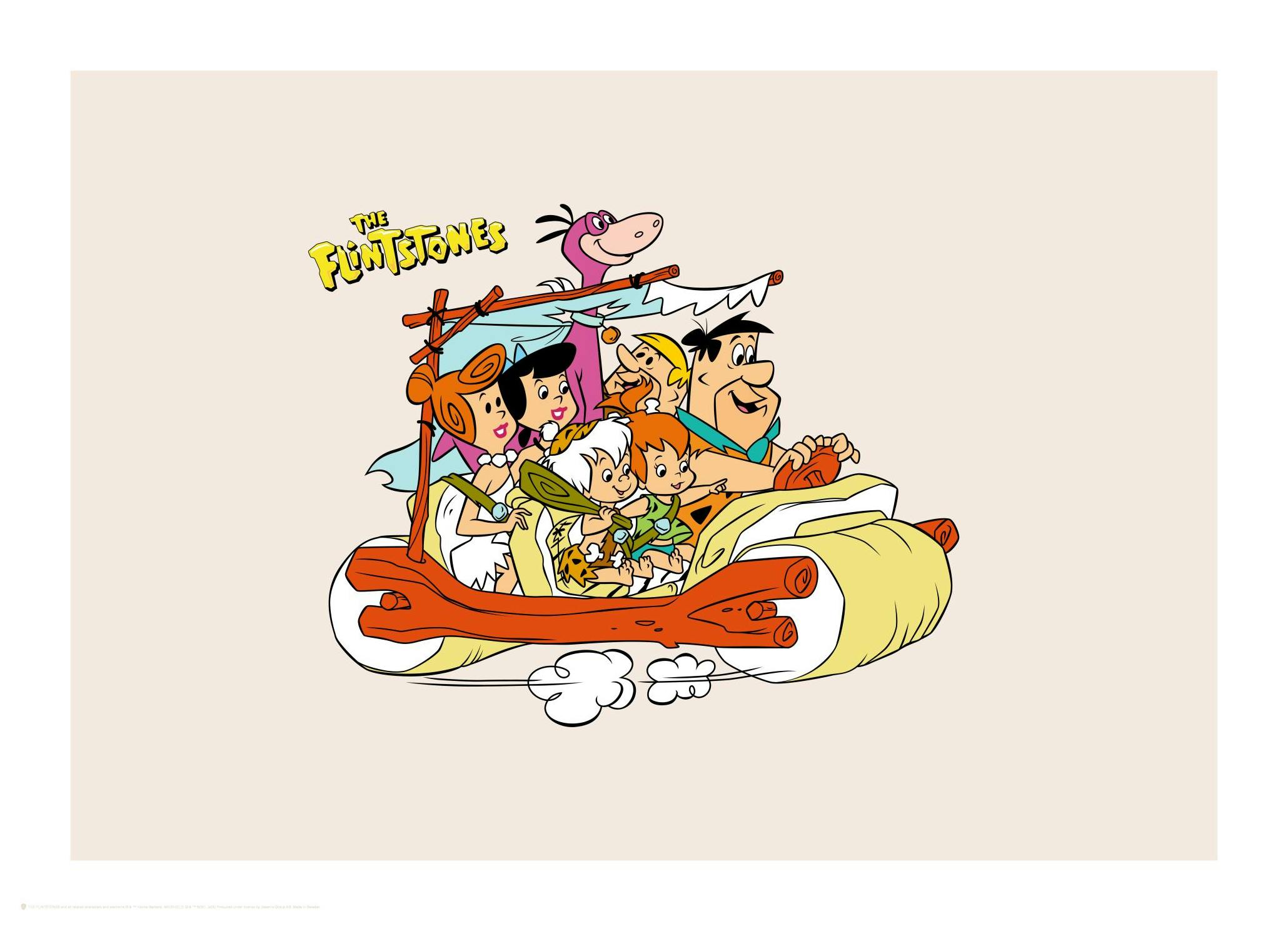 The Flintstones™ Family Ride Juliste (30x40 cm)  Elokuvat & TV-ohjelmat