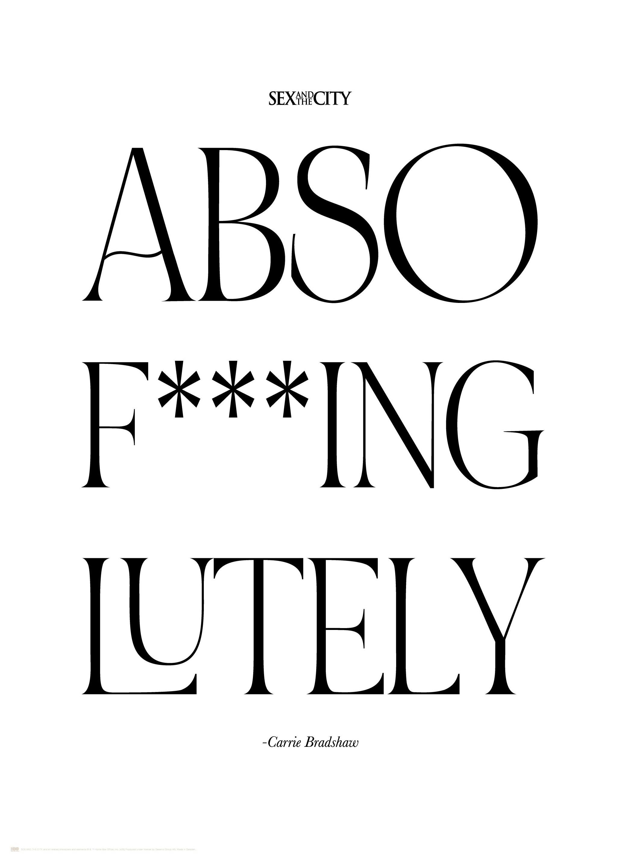 Prints - Sex and the City - Absof***inglutely Print (30x40 cm) - Quote prints