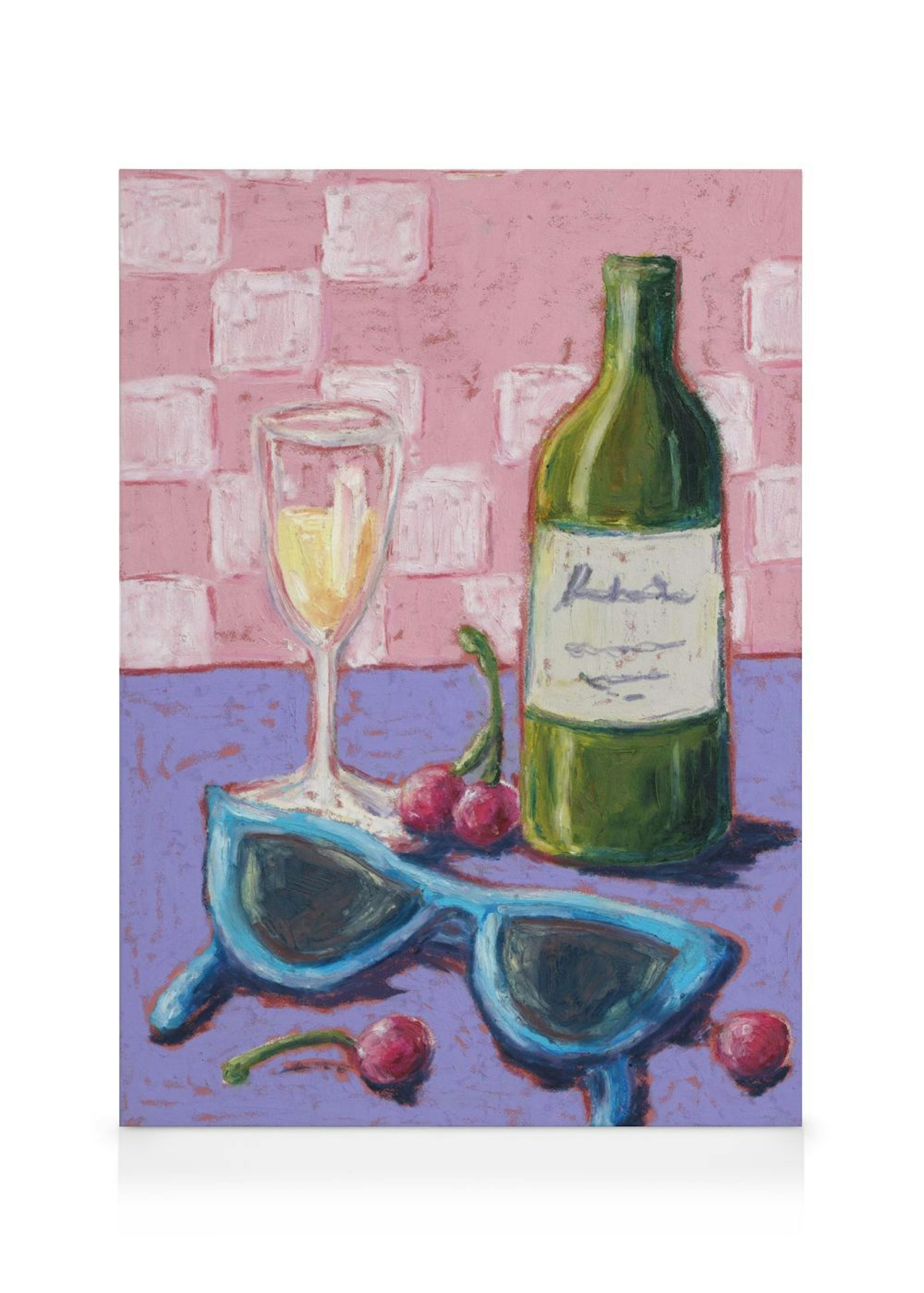 Hannah Durham - Sunglasses and Wine Canvas print 0